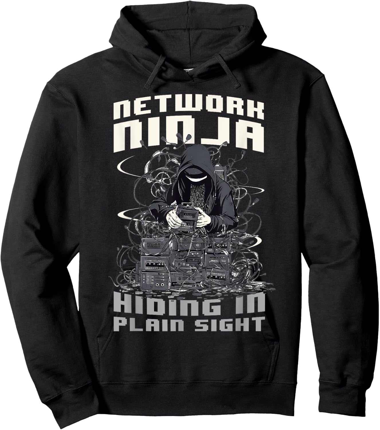 Network Ninja Funny Networking Quote Computer Engineer Hoodie - Hoodie | Black