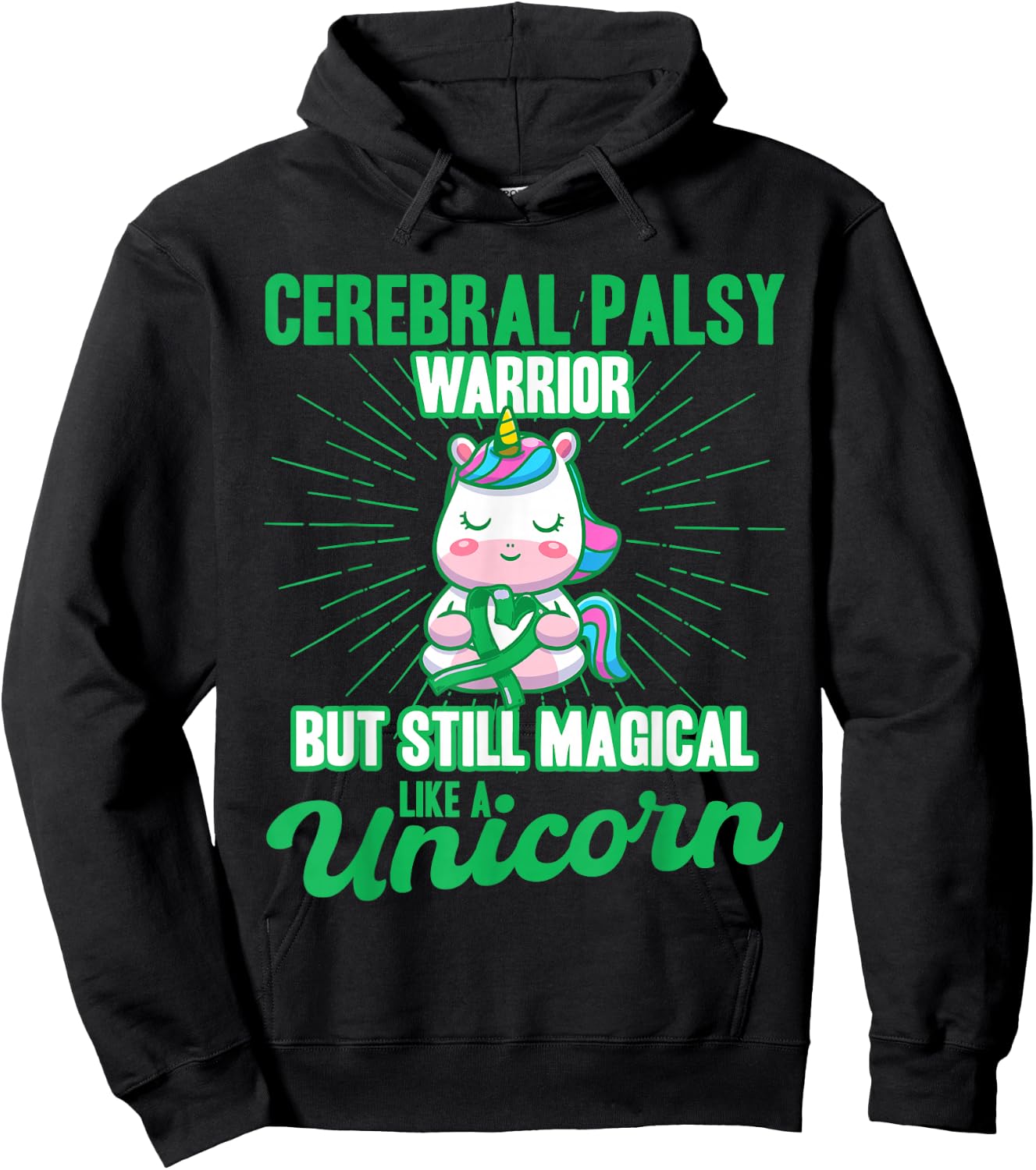 Magical Like A Unicorn Cerebral Palsy Awareness Hoodie - Hoodie | Black