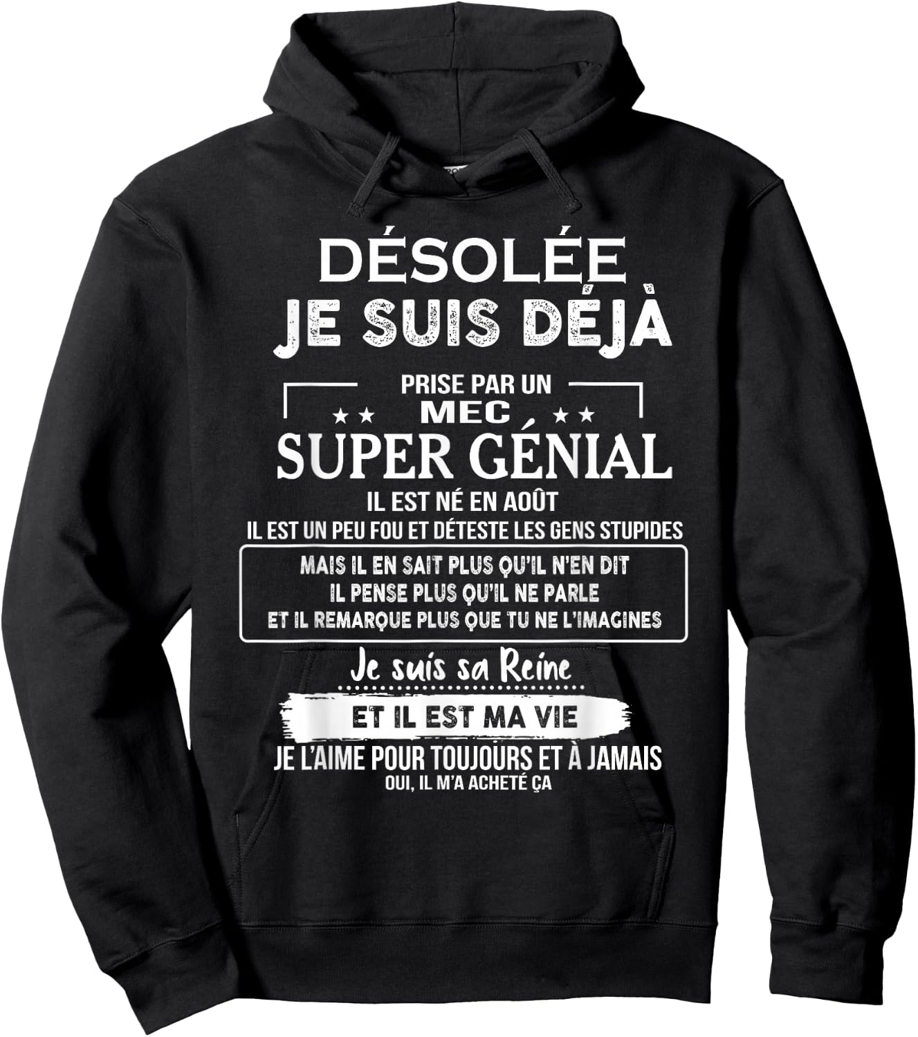 T-Shirt Hoodie - Hoodie | Black