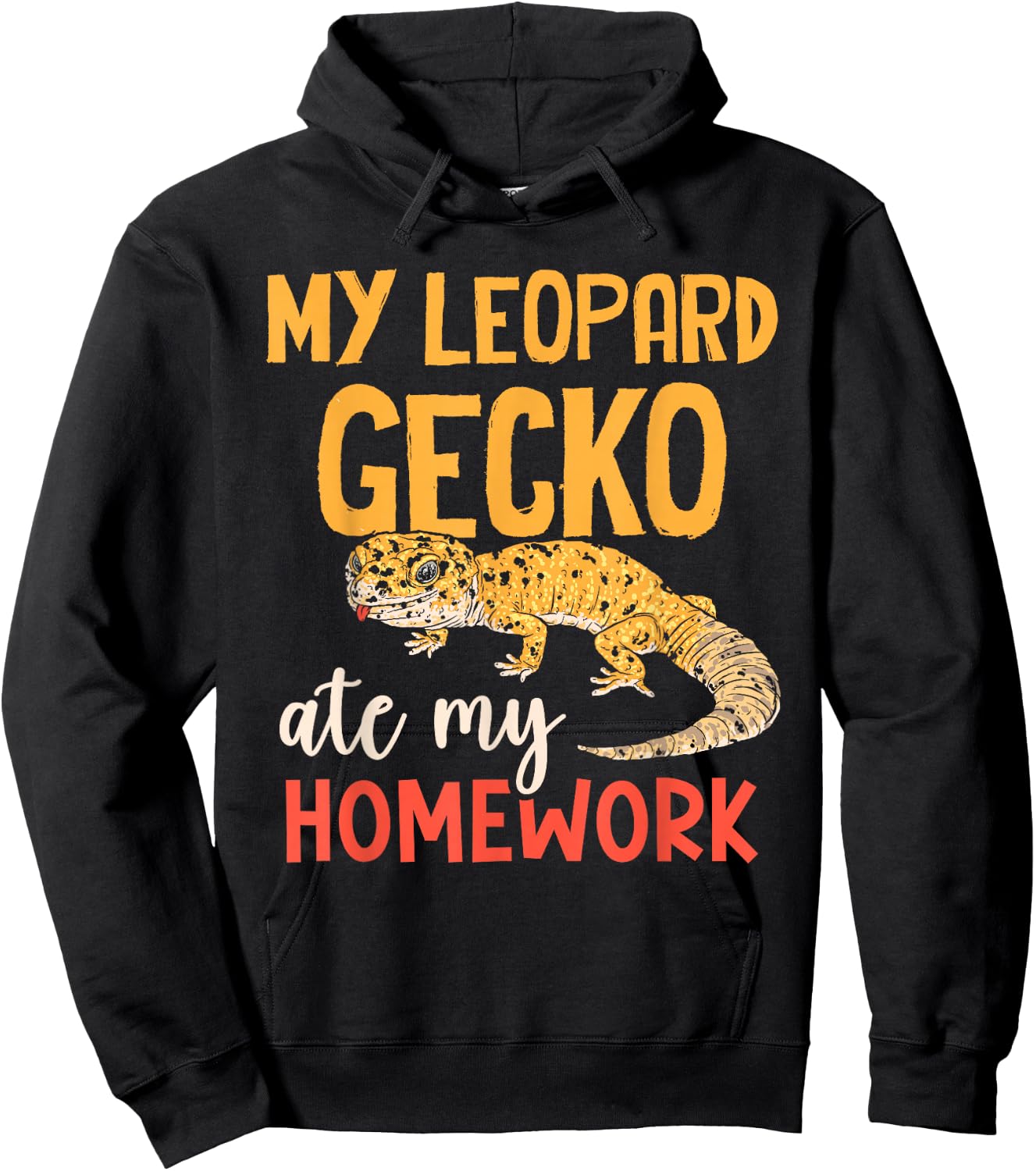 My Leopard Gecko Hat Meine Hausaufgaben Geckos Hoodie - Hoodie | Black
