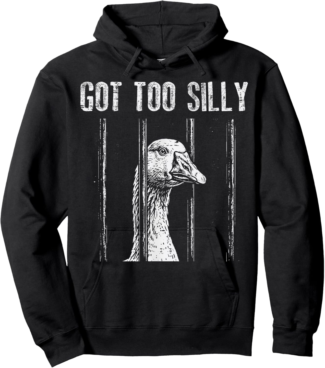 Goose Jail Got Too Silly Funny Prison Meme Men Women Kids Hoodie - Hoodie | Black