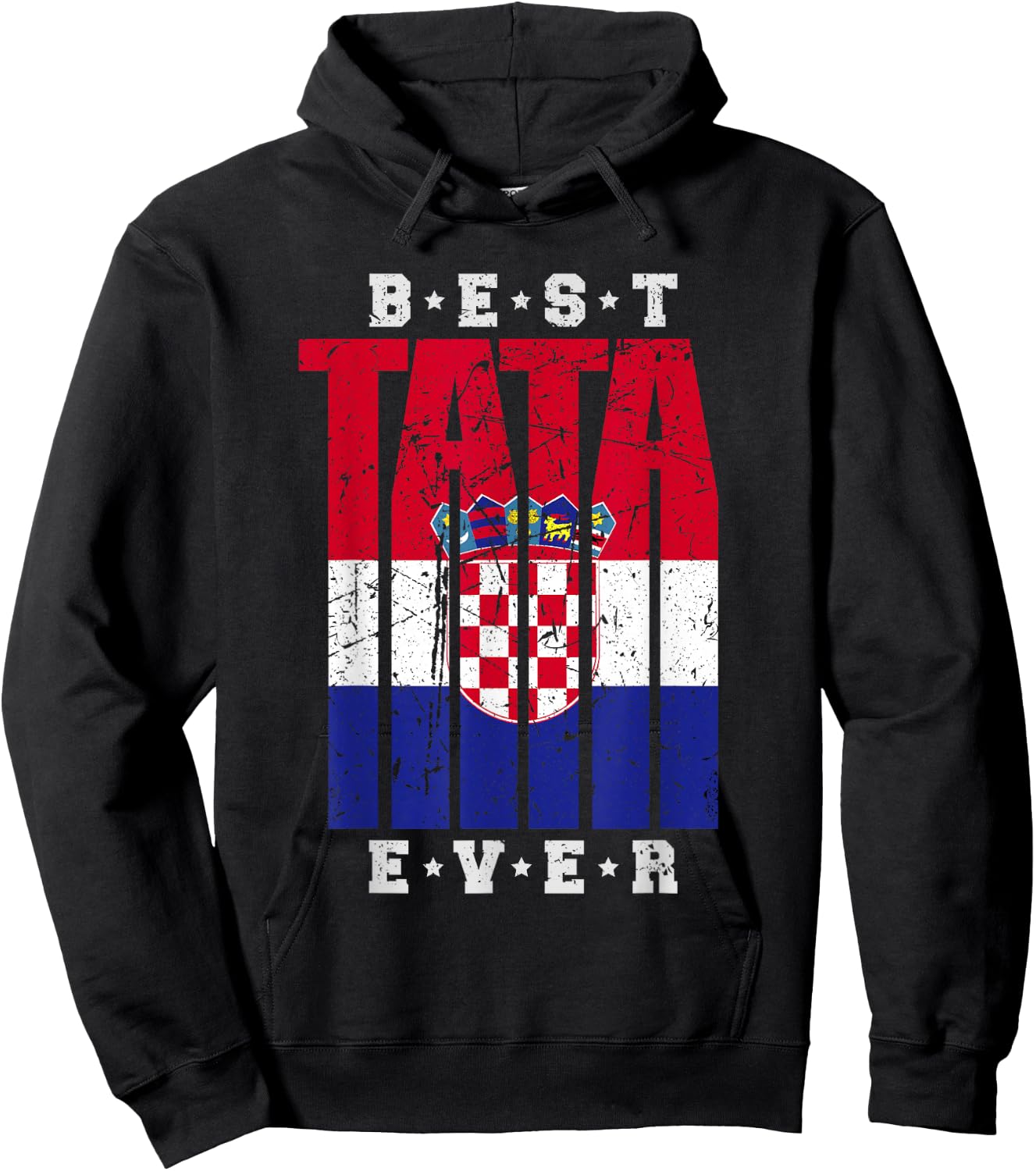 Tata Kroatischer Papa Vatertag Otac Kroatischer Vater Hoodie - Hoodie | Black