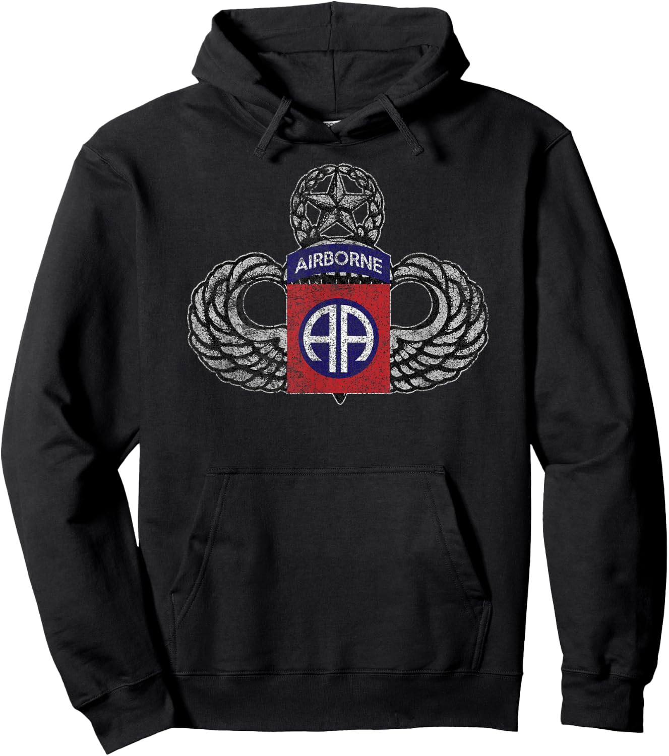 American Marauder: 82nd Airborne Old School Jump Wings Hoodie - Hoodie | Black