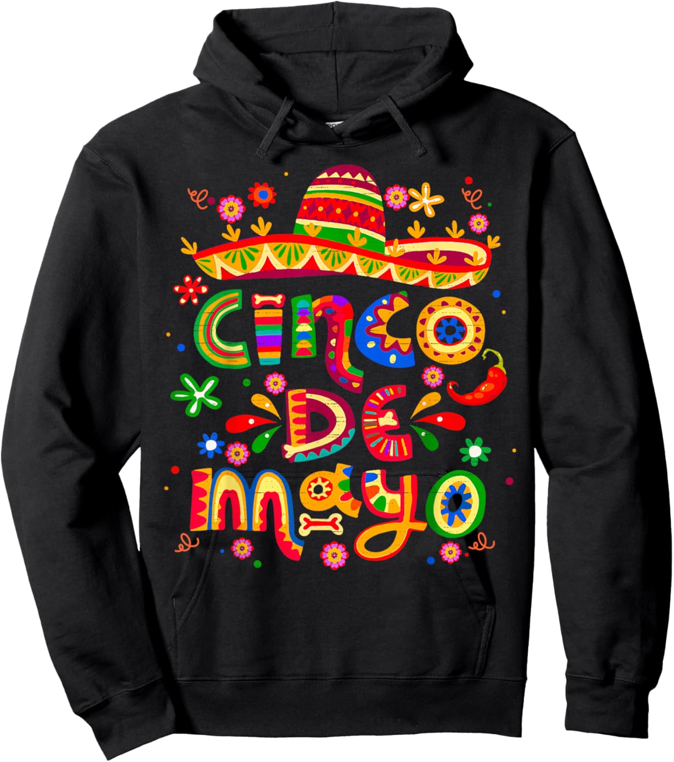 Cinco De Mayo Mexican Fiesta celebrate 5 De Mayo May 5 Hoodie - Hoodie | Black