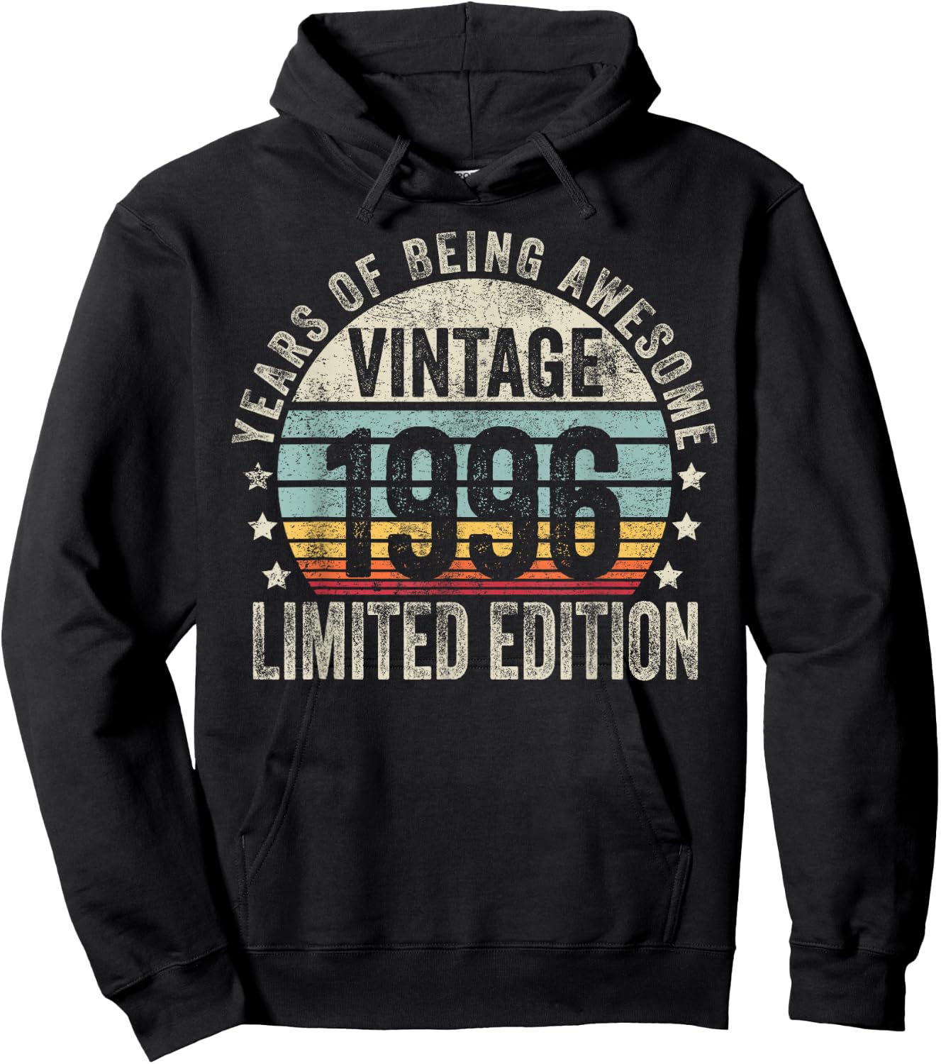 Vintage 1996 T Shirts Retro Funny 1996 Birthday Hoodie - Hoodie | Black