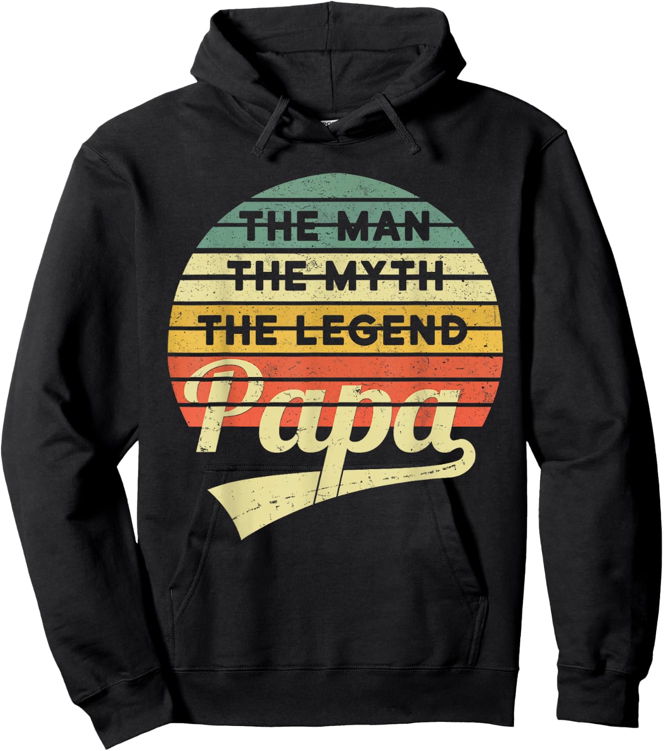 Vatertag Retro - The Man The Myth The Legend Papa Hoodie - Hoodie | Black