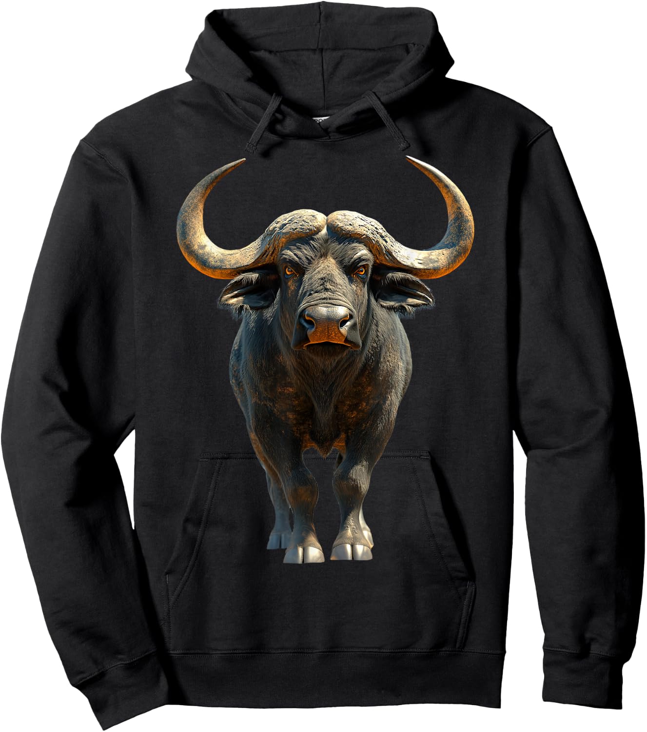 Buffalo Cape Water Buffalos Safari South African Buffalo Hoodie - Hoodie | Black