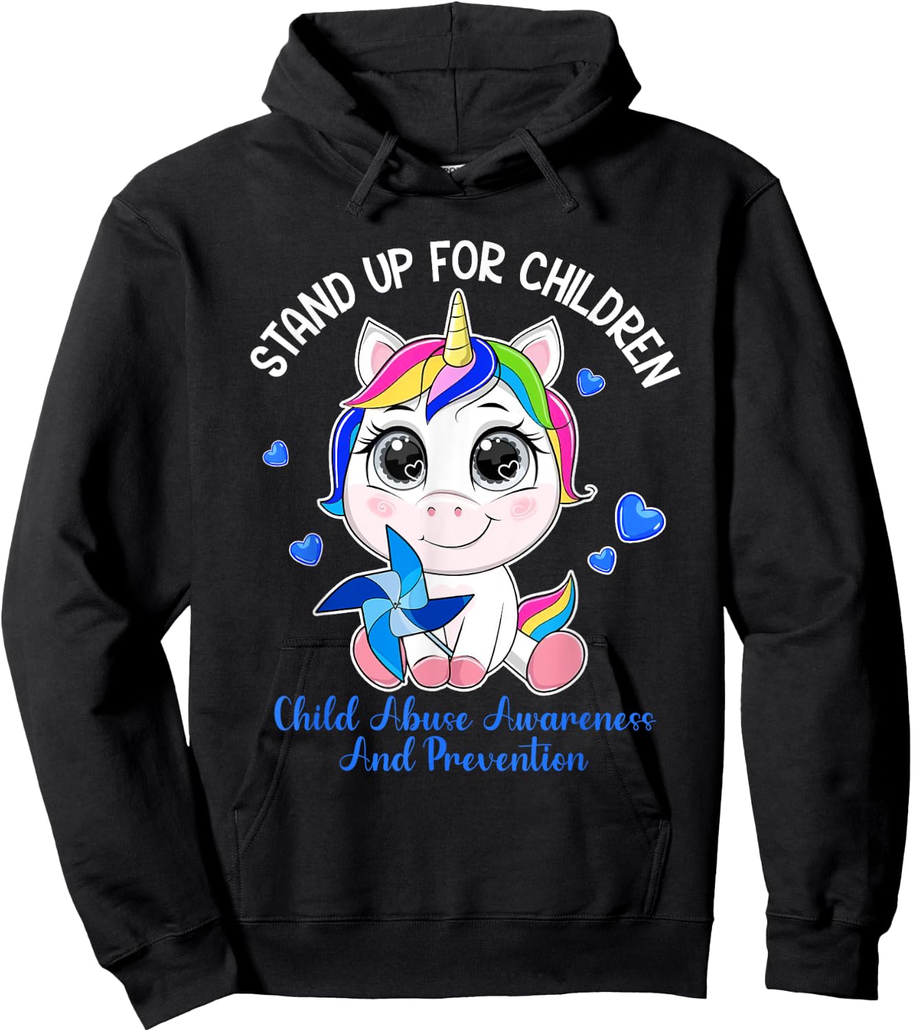 April Child Abuse Prevention Month - Stand Up For Children Hoodie - Hoodie | Black