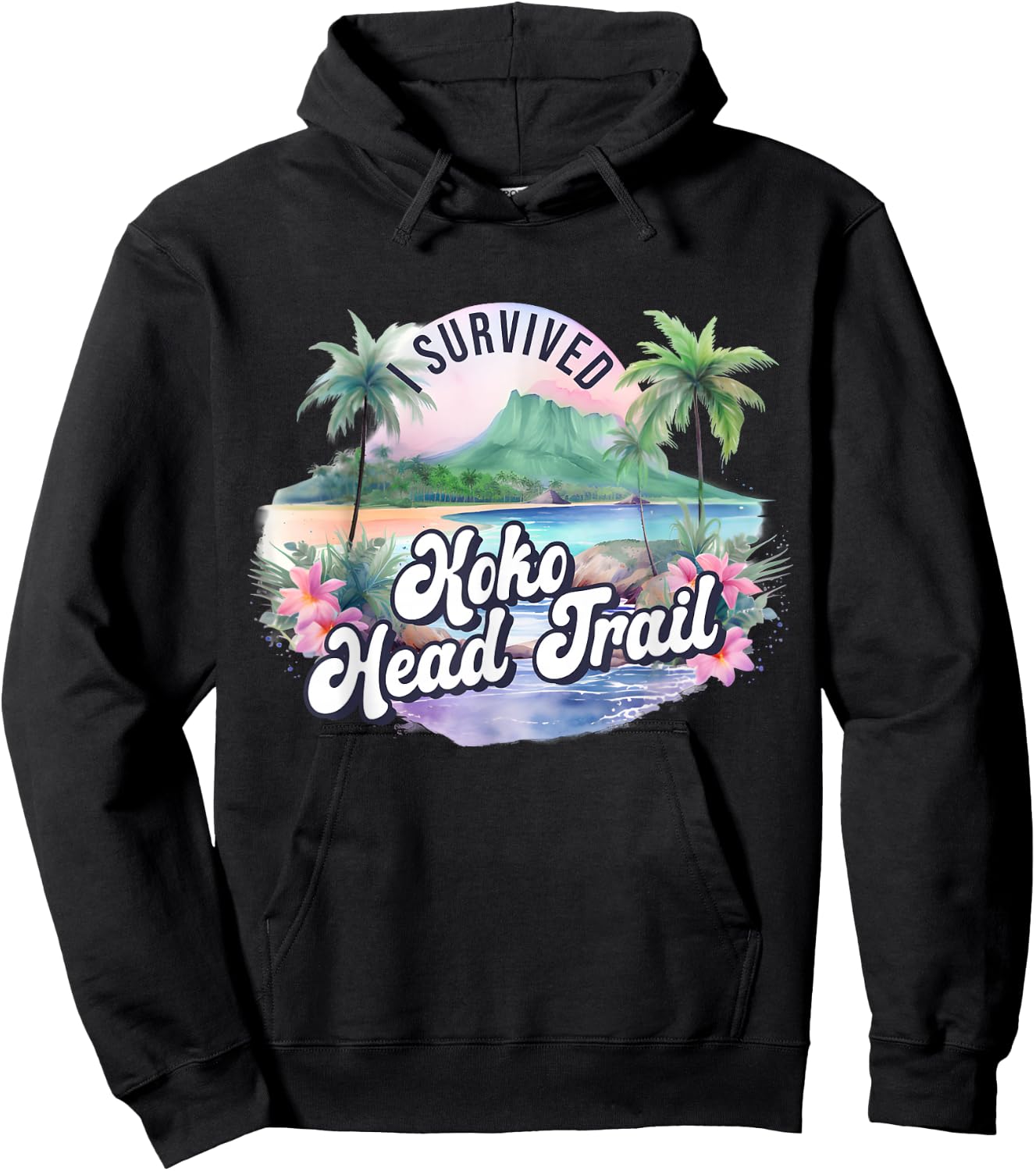 Koko Head Trail Hawaii Oahu Hawaiian Hike Hiking Achievement Hoodie - Hoodie | Black