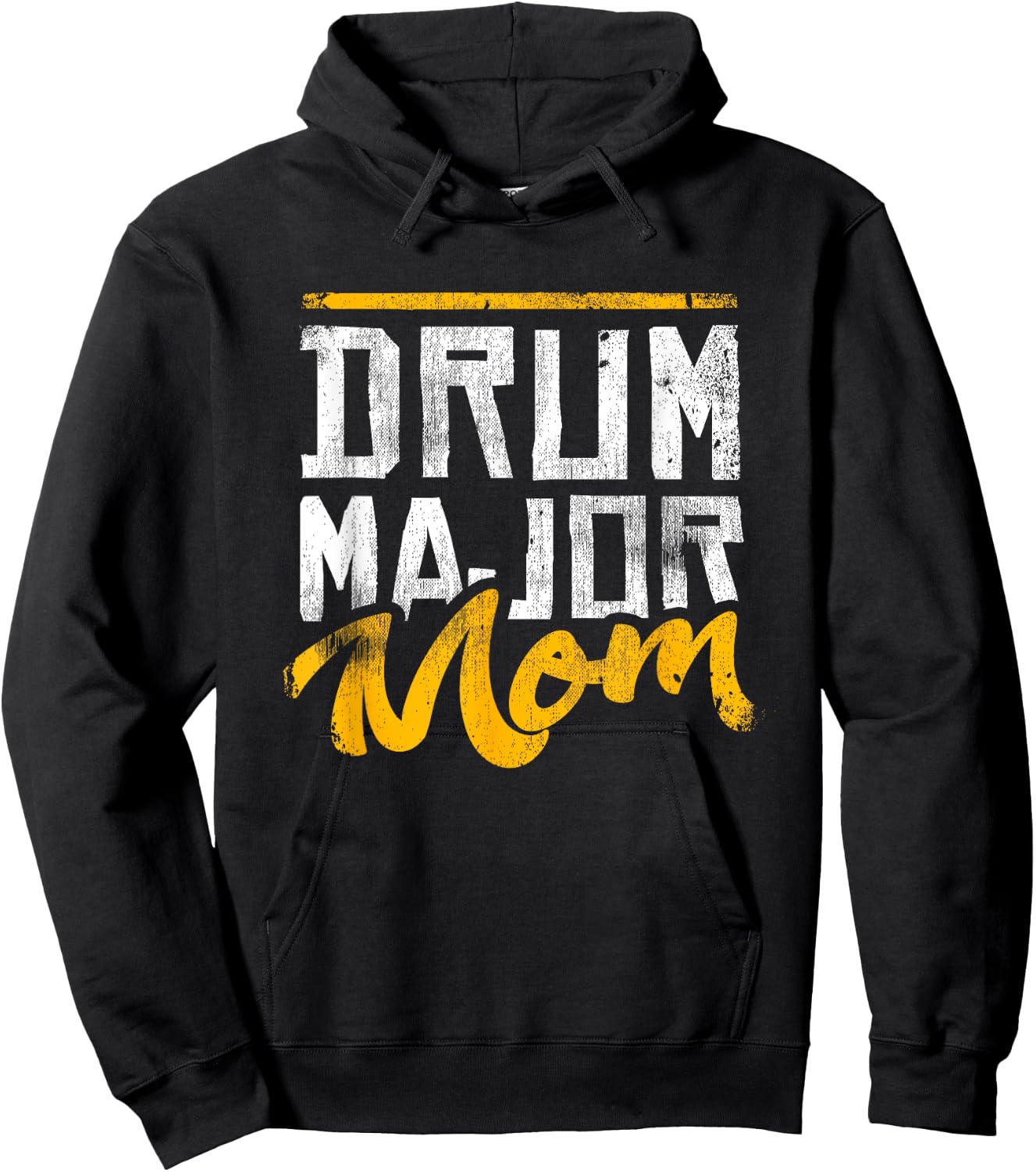 Drum Major Mom Mother's Day Vintage Drummers Marching Band Hoodie - Hoodie | Black