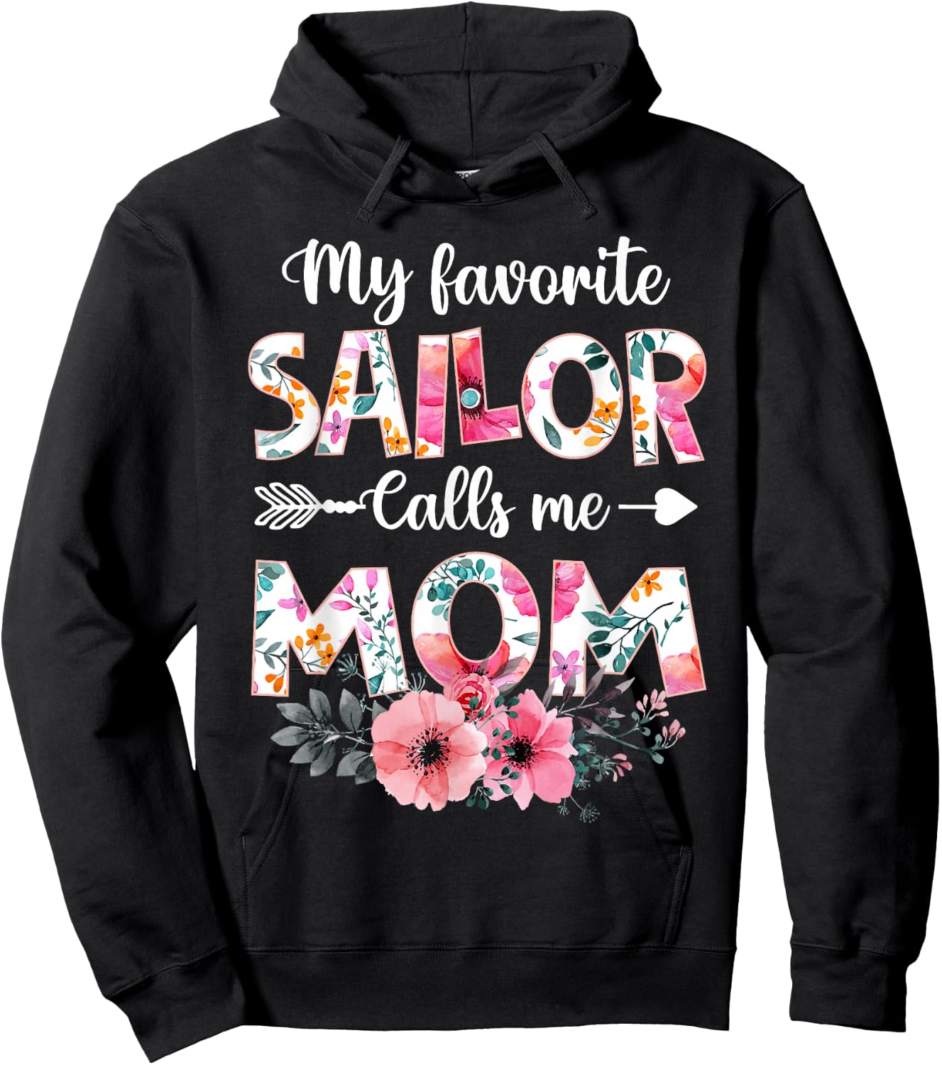 My Favorite Sailor Calls Me Mom Shirt Sailor Mom Mothers Day Hoodie - Hoodie | Black