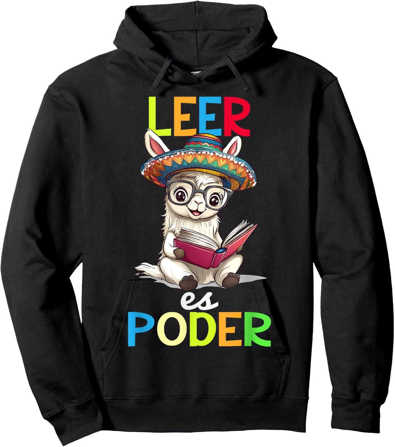 Spanish Reading Book Lover Sloth Maestra Leer Es Poder Hoodie - Hoodie | Black