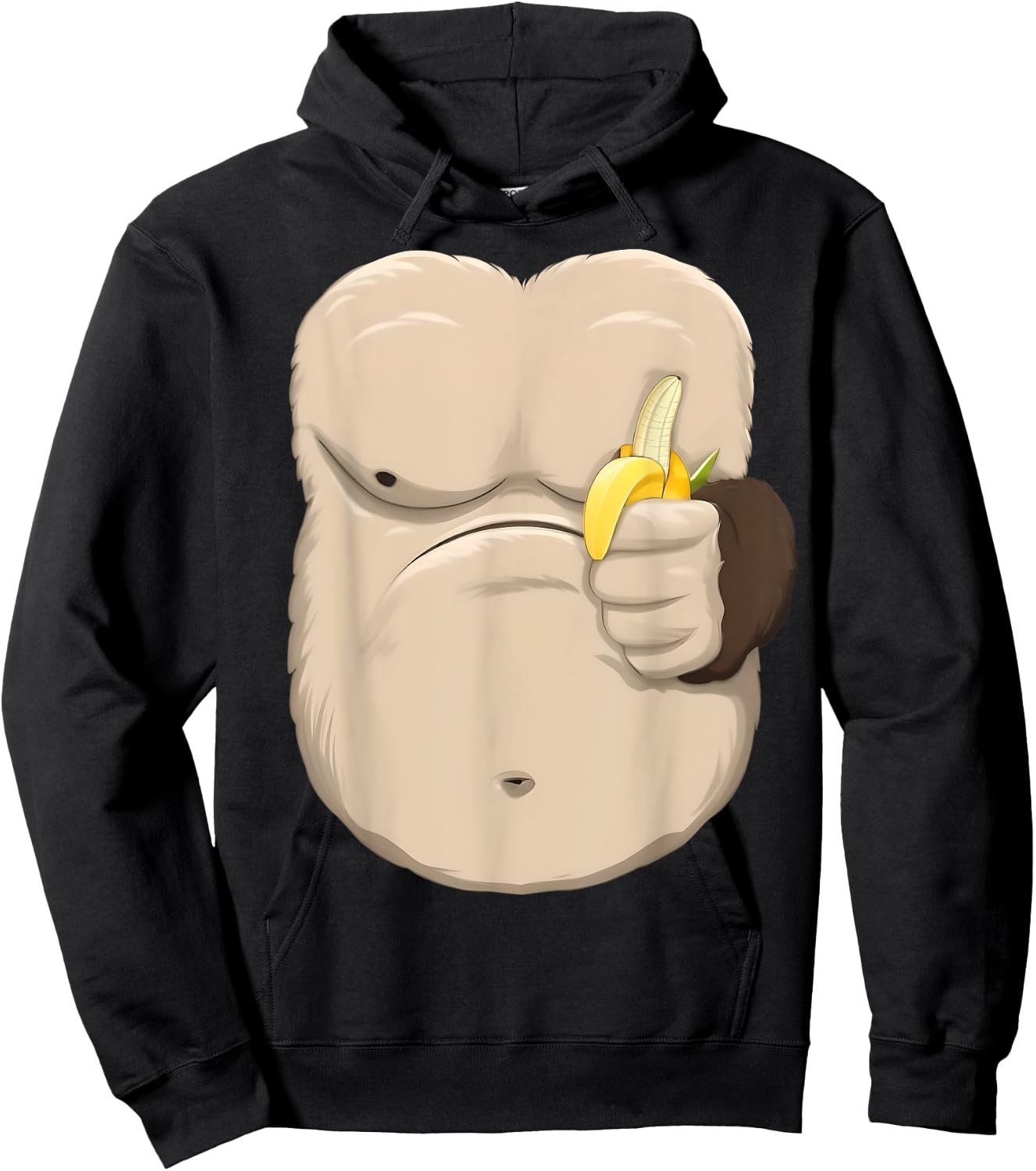 Monkey Costume , Women and Children - Funny Monkey , brown Hoodie - Hoodie | Black