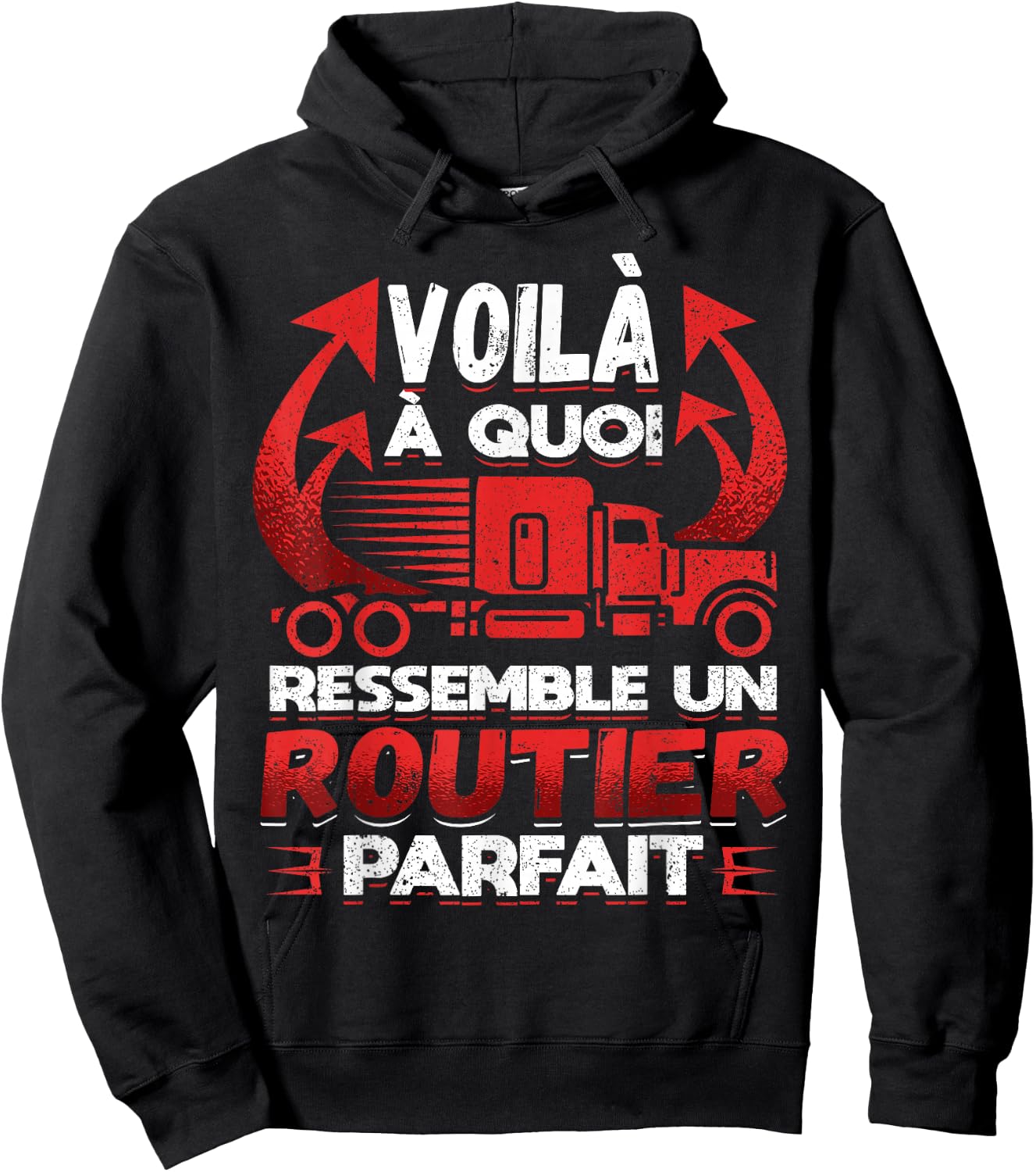 Perfect Road Truck Truck Driver Road , Black, S Hoodie - Hoodie | Black