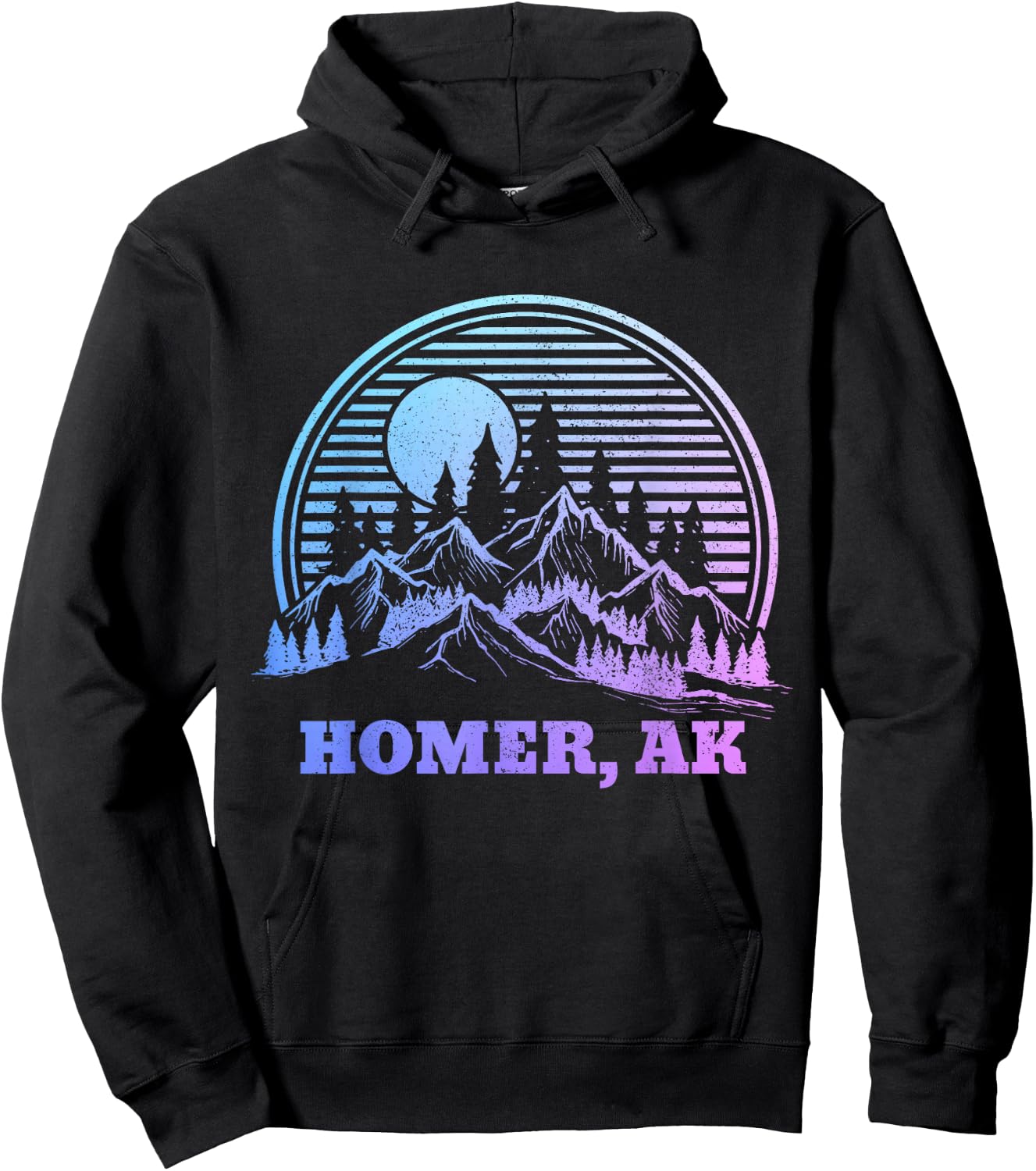 Homer Alaska Vintage Pride Souvenir Hoodie - Hoodie | Black