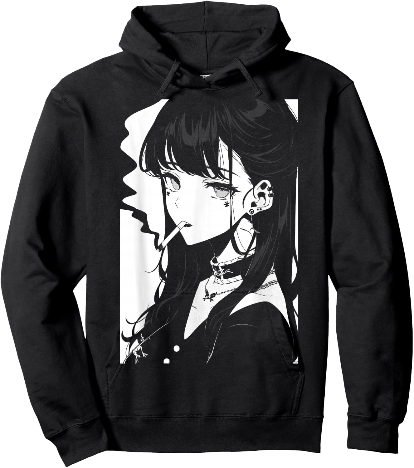 Alt Grunge Pastel Goth Edgy Emo Egirl Punk Anime Manga Girl , black Hoodie - Hoodie | Black
