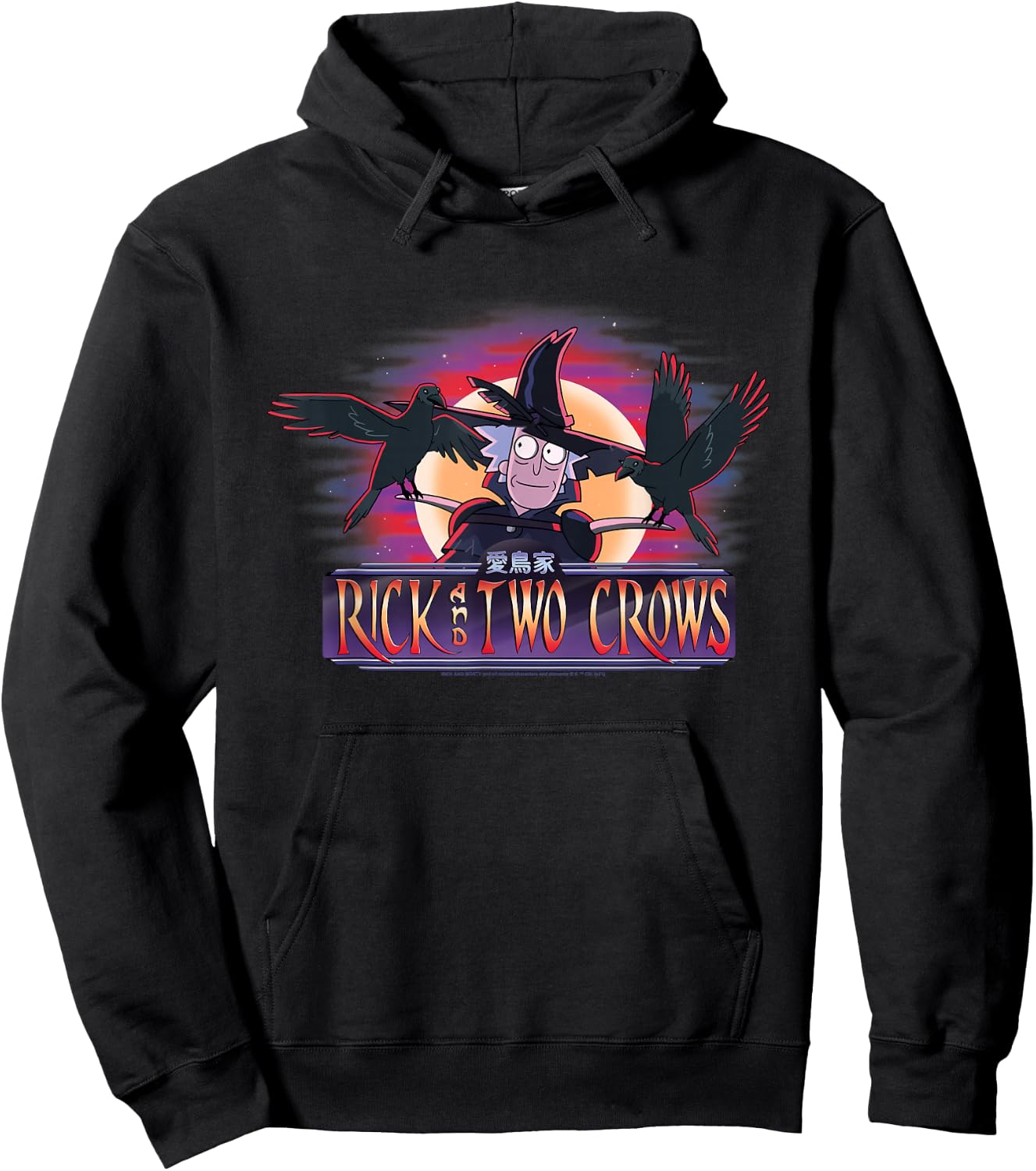 Rick and Morty Rick and two crows Hoodie - Hoodie | Black