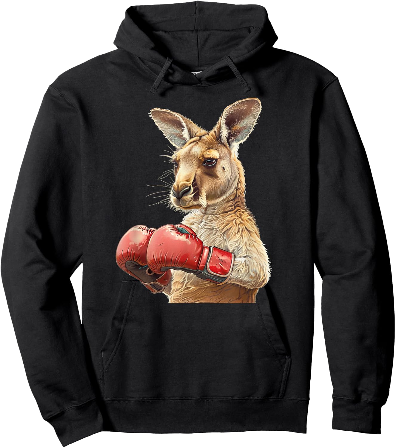 Cool Kangaroo Costume with boxing Gloves Hoodie - Hoodie | Black