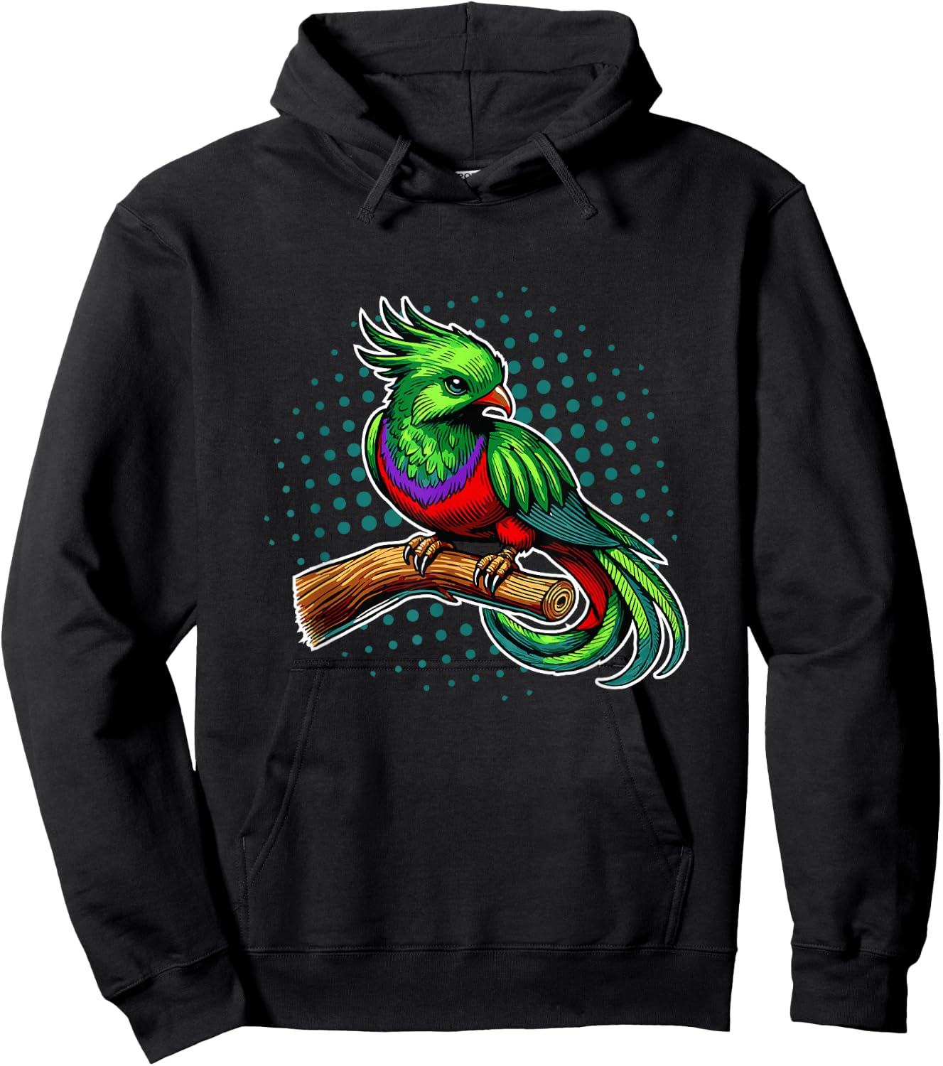 Guatemalan Quetzal , Black, S Hoodie - Hoodie | Black