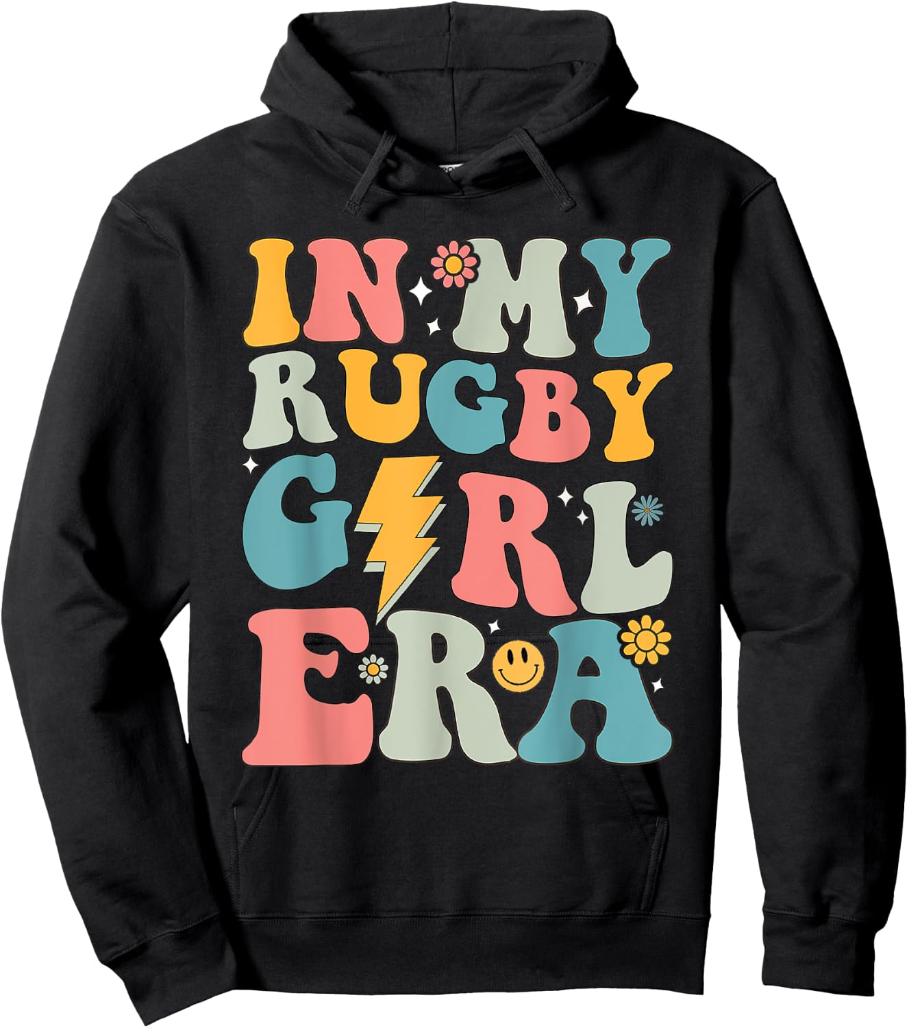 Groovy In My Rugby Girl Era Women Hoodie - Hoodie | Black