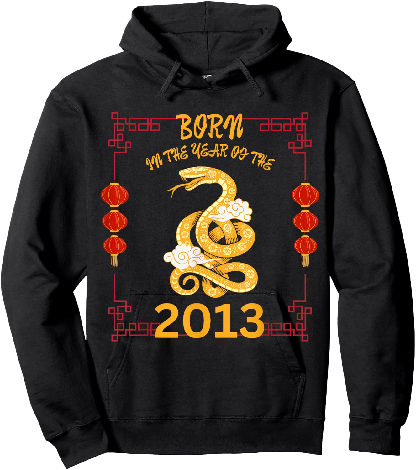 Born in the Year of the Snake 2013 Chinese New Year Zodiac Hoodie - Hoodie | Black