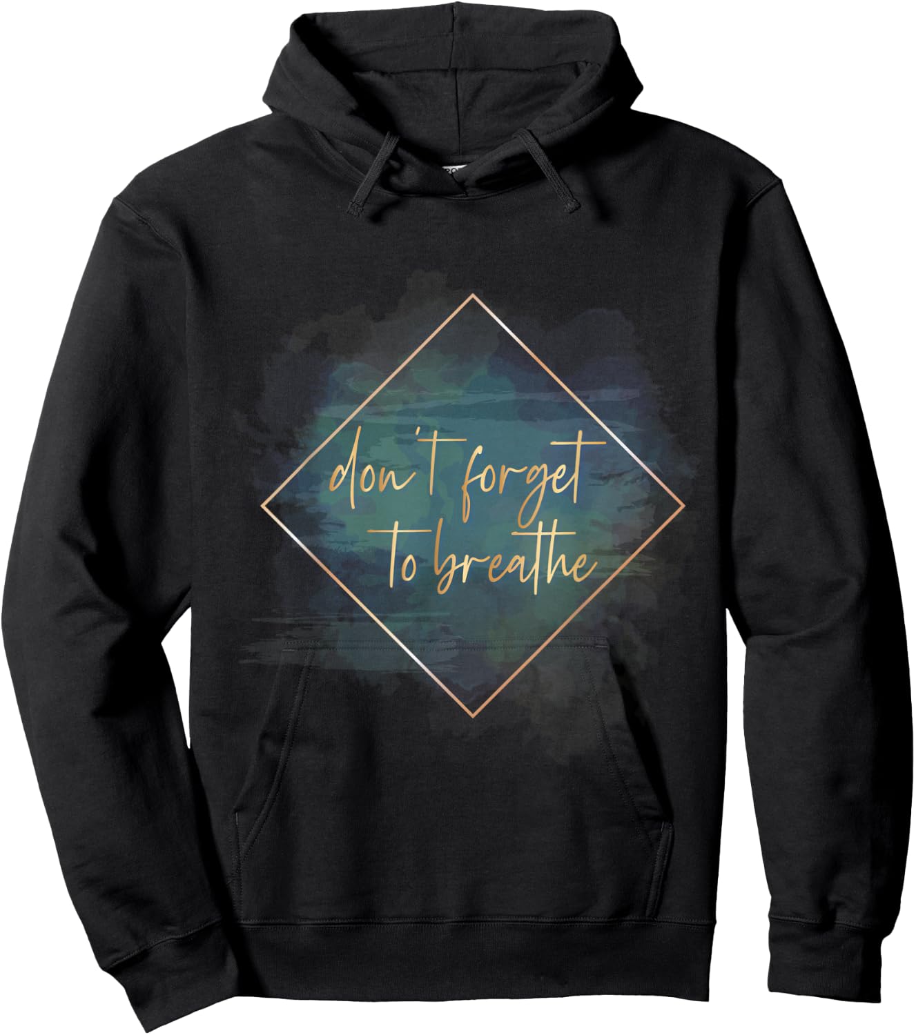 Letter Printed Yoga / Don´t forget to breathe Hoodie - Hoodie | Black