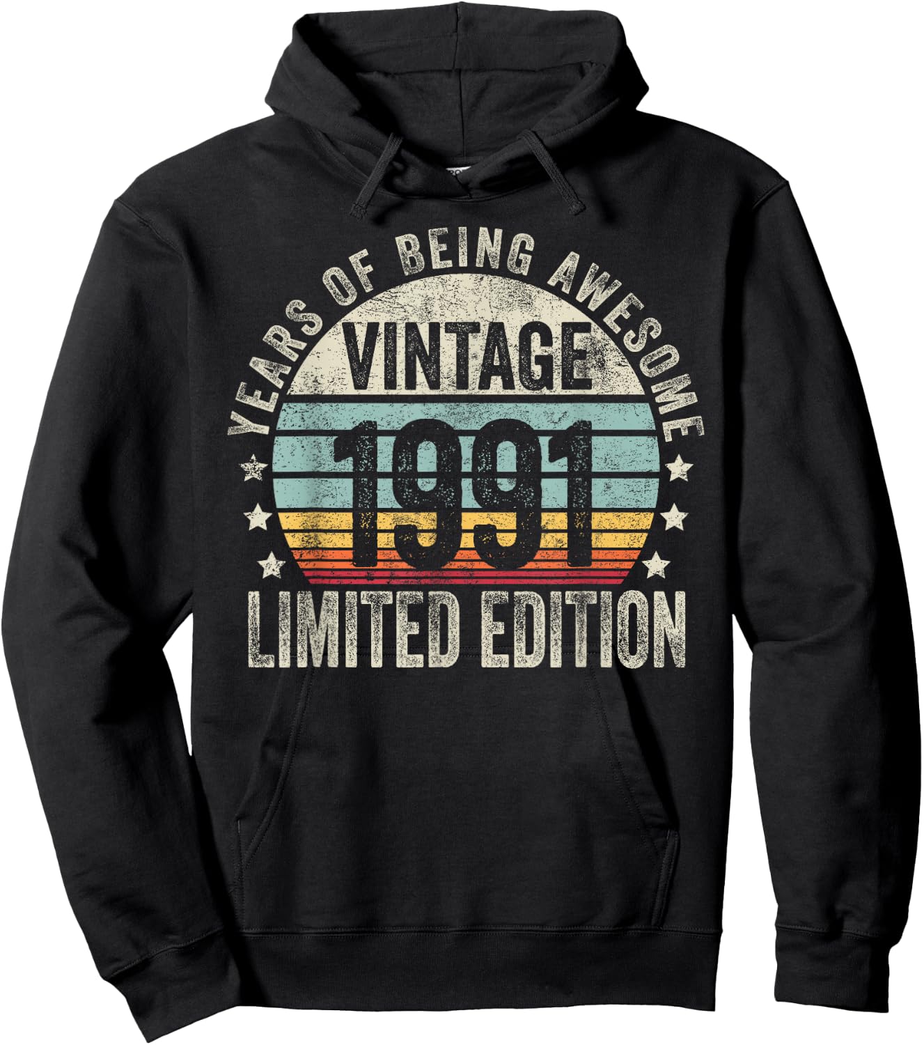 Vintage 1991 T Shirts Retro Funny 1991 Birthday Hoodie - Hoodie | Black
