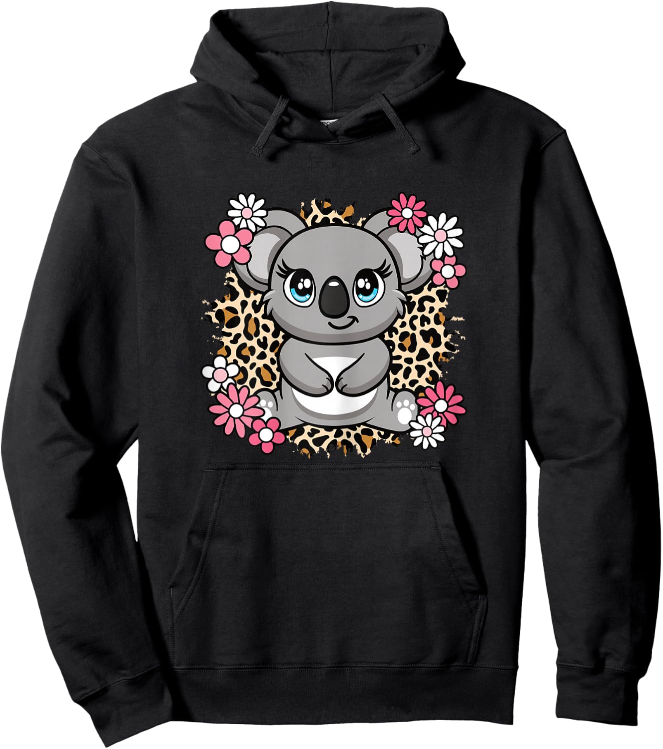Cute Koala Lover Women Girls Kids Hoodie - Hoodie | Black