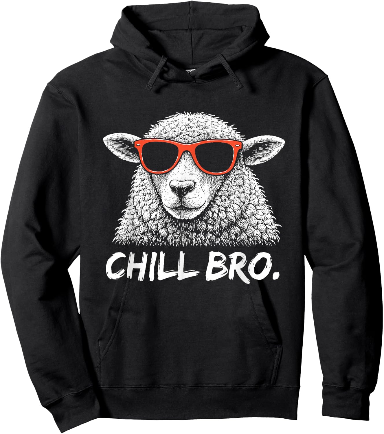 Chill Bruh – Lustiger Schaf Mit Sonnenbrille Hoodie - Hoodie | Black
