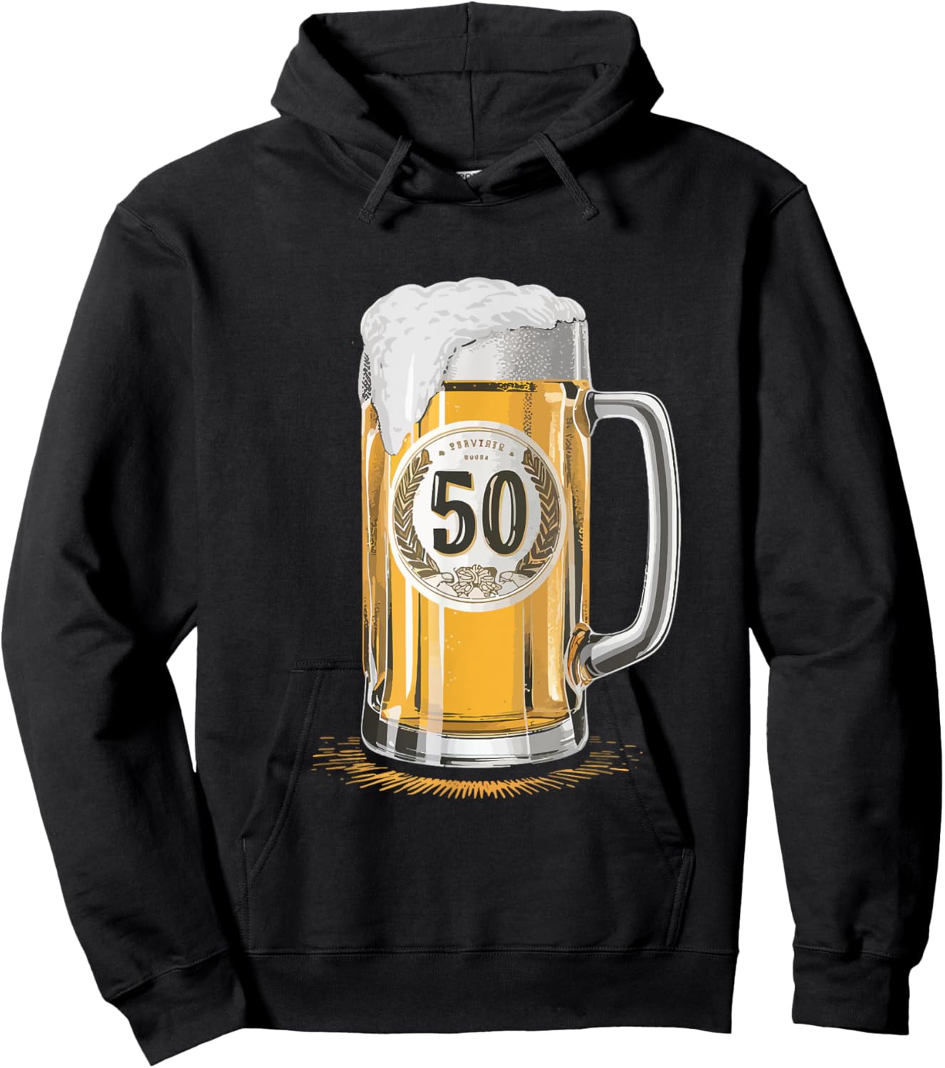 Beer Humor Men Father 50th Birthday Hoodie - Hoodie | Black