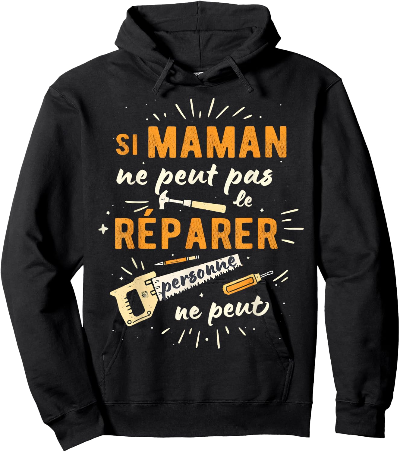 Funny Mom Handyman Mother's Day Birthday Christmas , Black, S Hoodie - Hoodie | Black