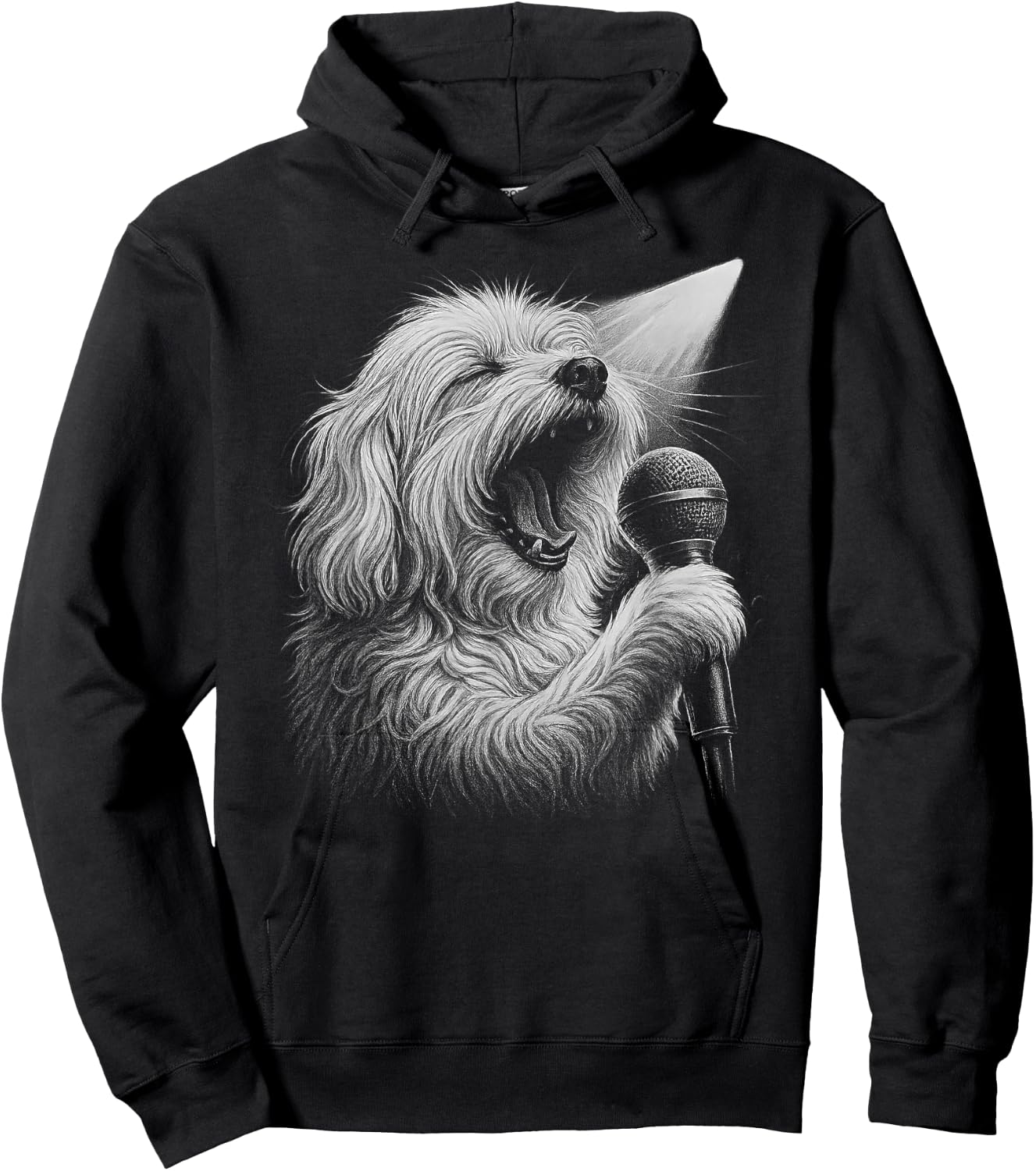 Maltese Dog Singing Vocalist Singer Dog Lover Hoodie - Hoodie | Black