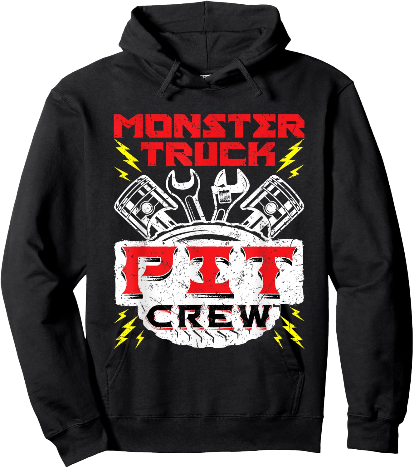 Monster Truck Pit Crew - Monster Truck Rally Hoodie - Hoodie | Black