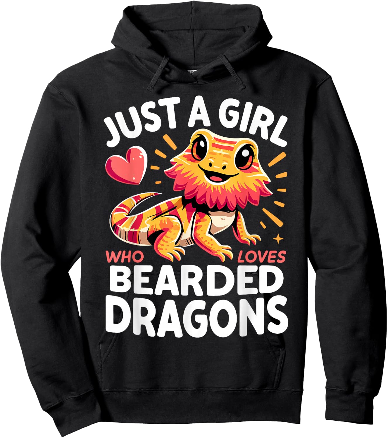 Bearded Dragon Animal Just a Girl Who Loves Bearded Dragons Hoodie - Hoodie | Black