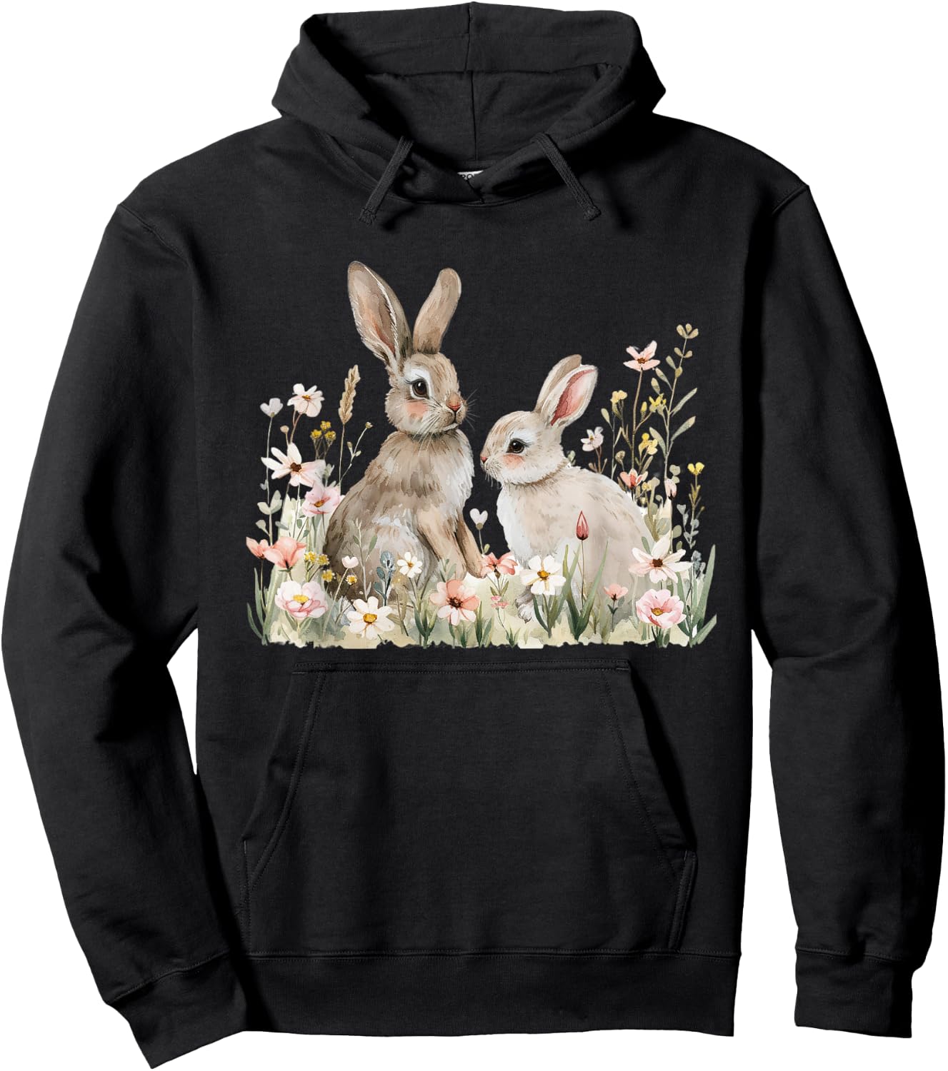 Bunny Lover Graphic Design Rabbit Owner Hoodie - Hoodie | Black