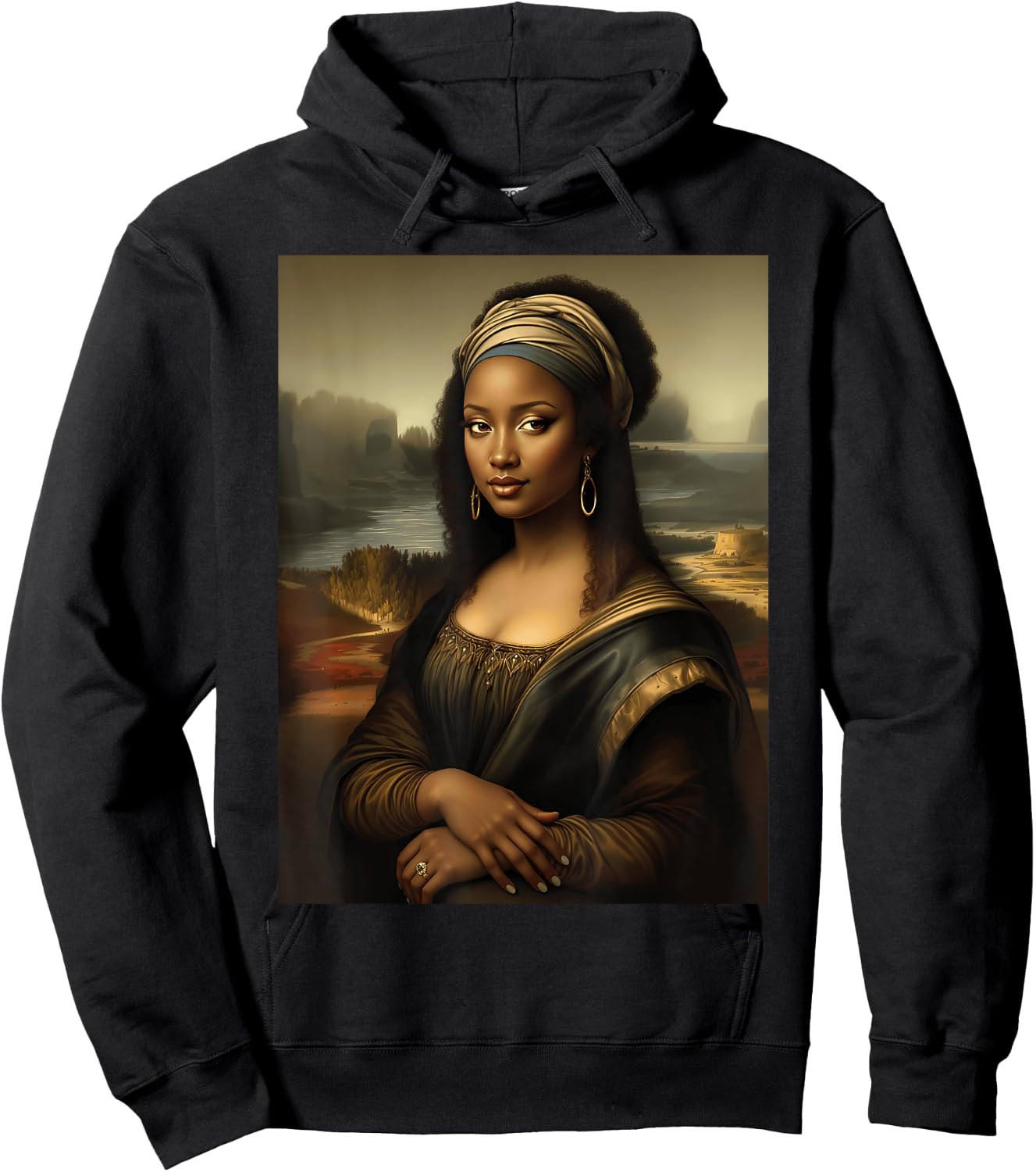 Black Mona Lisa African American Black History Month Funny Hoodie - Hoodie | Black