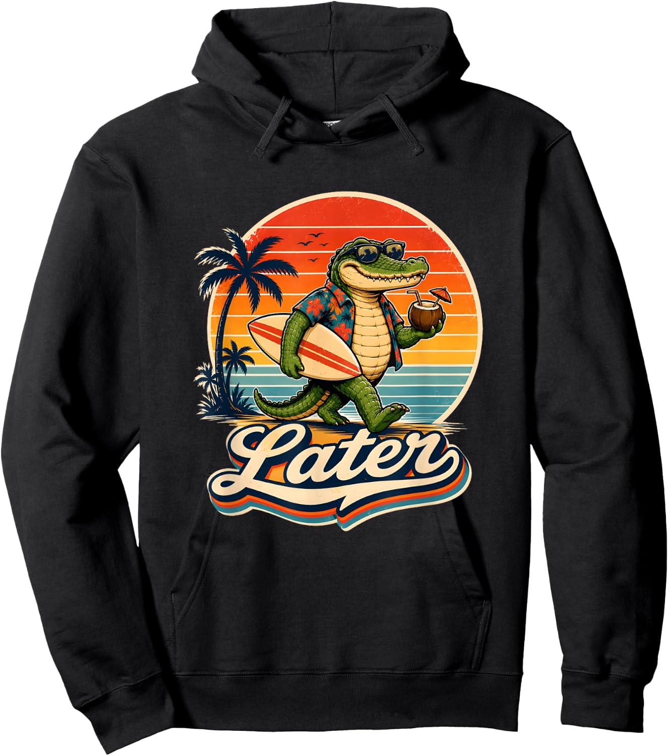 Later Alligator Shirt Teacher Alligator Last Day of School Hoodie - Hoodie | Black