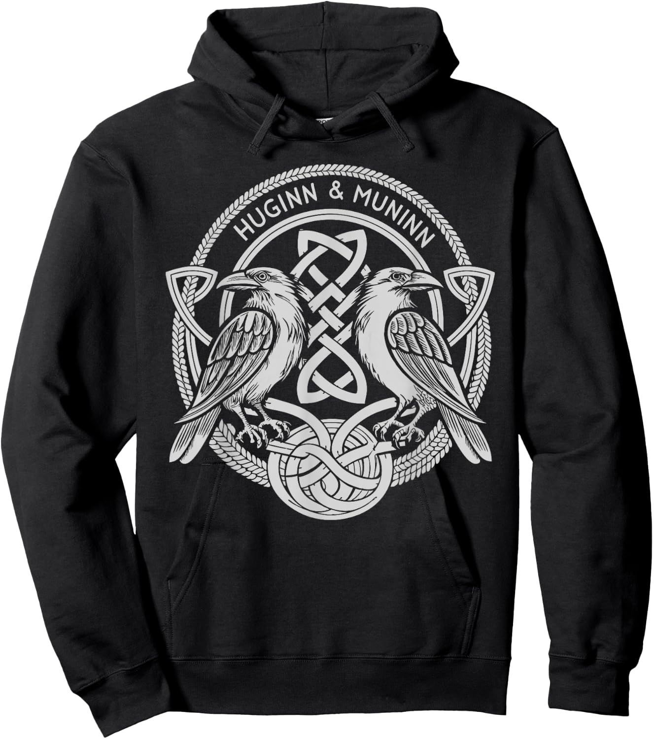 Norse & Germanic Mythology – Huginn & Muninn Raven - Celtic Hoodie - Hoodie | Black