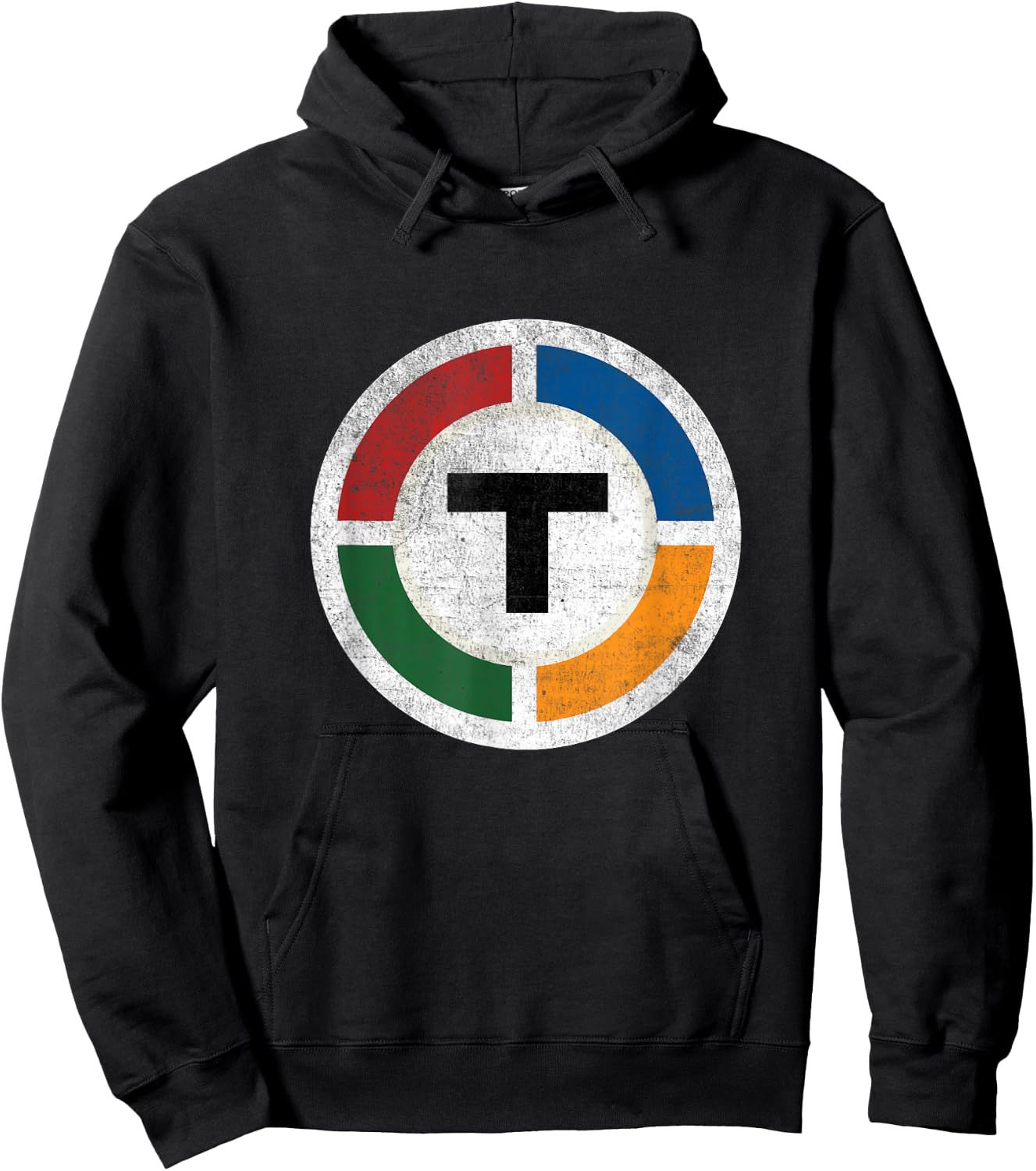 Boston Subway MBTA - Graphic Distressed T Shirt Hoodie - Hoodie | Black