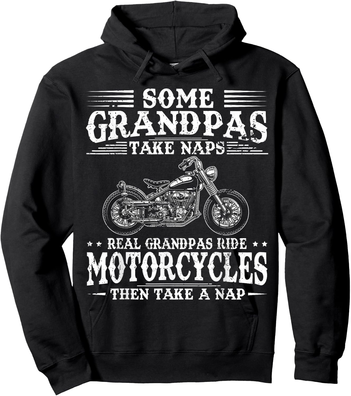 Some Grandpas Take Naps Real Grandpas Ride Motorcycles Hoodie - Hoodie | Black