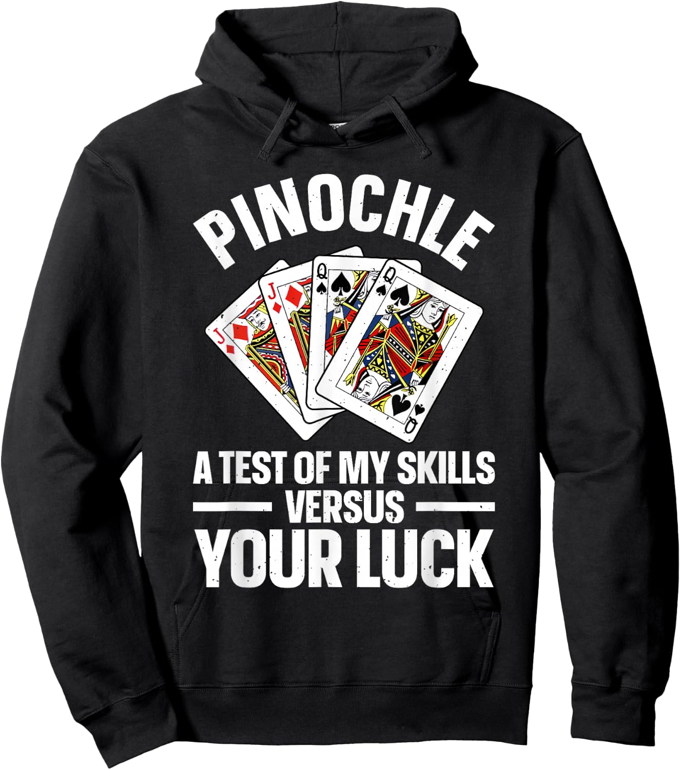 Cute Pinochle Design Women Card Game Pinochle Lover Hoodie - Hoodie | Black