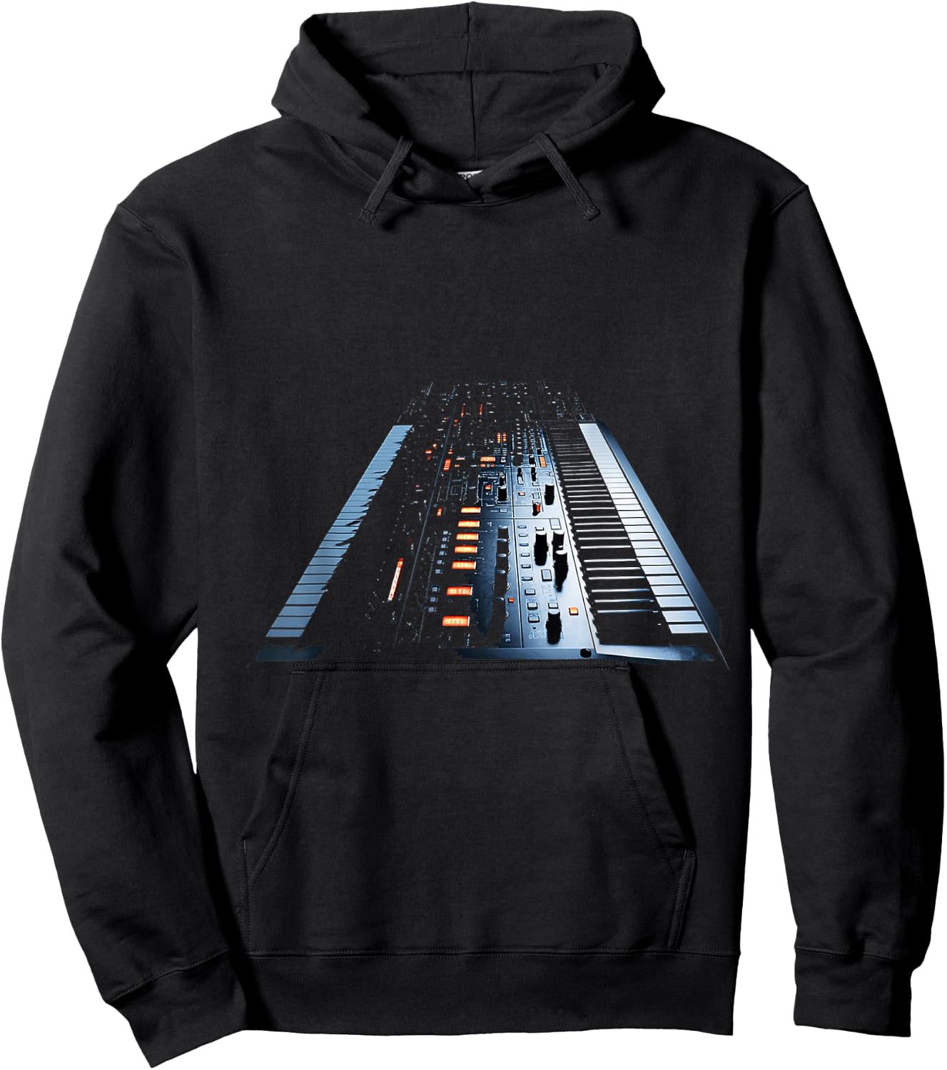 Synthesizer Music Instrument Motif Art Synthesizer Hoodie - Hoodie | Black