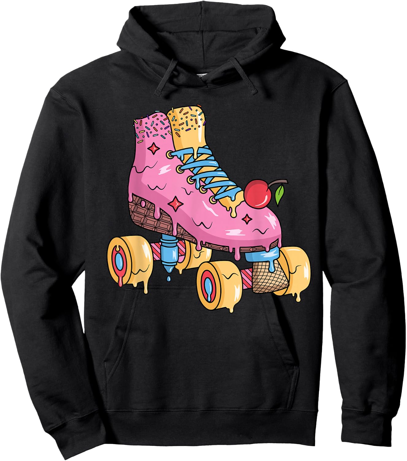 Rollschuhe Eiscreme Roller Skates Mädchen Rollschuh Hoodie - Hoodie | Black