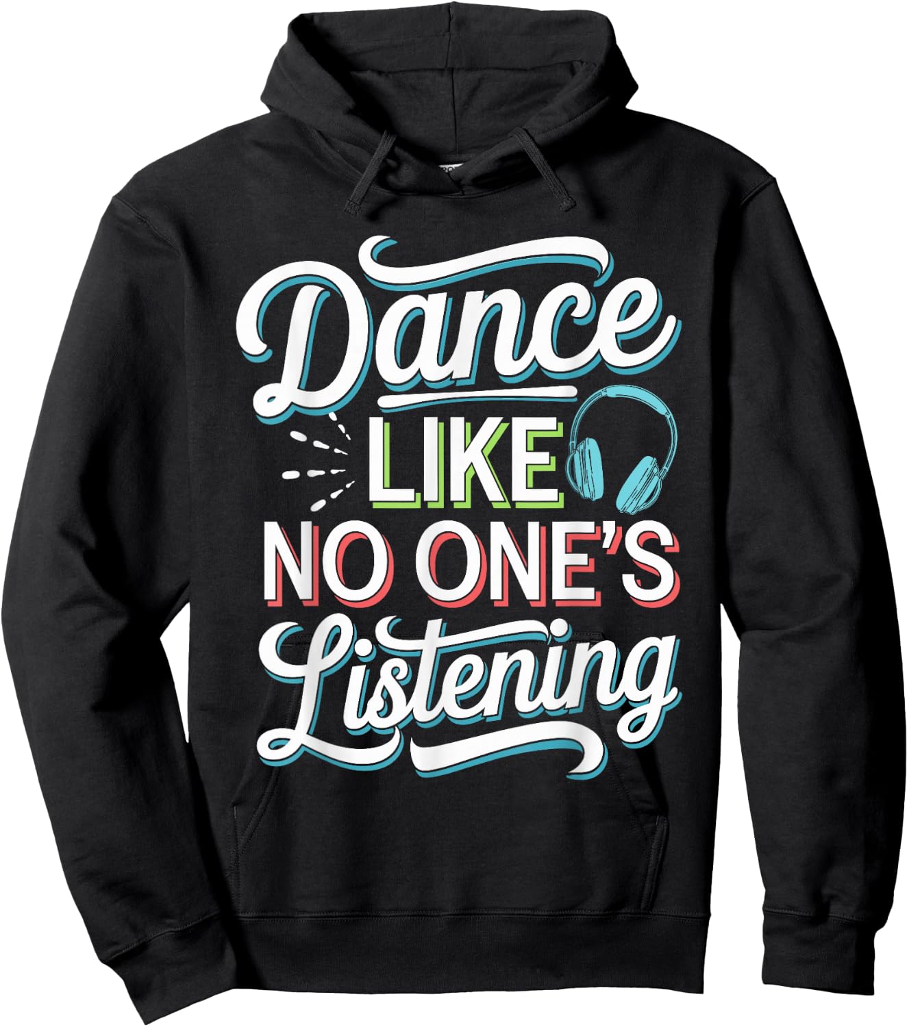 Silent Disco Party Wireless Headphones Dance Vibes Hoodie - Hoodie | Black