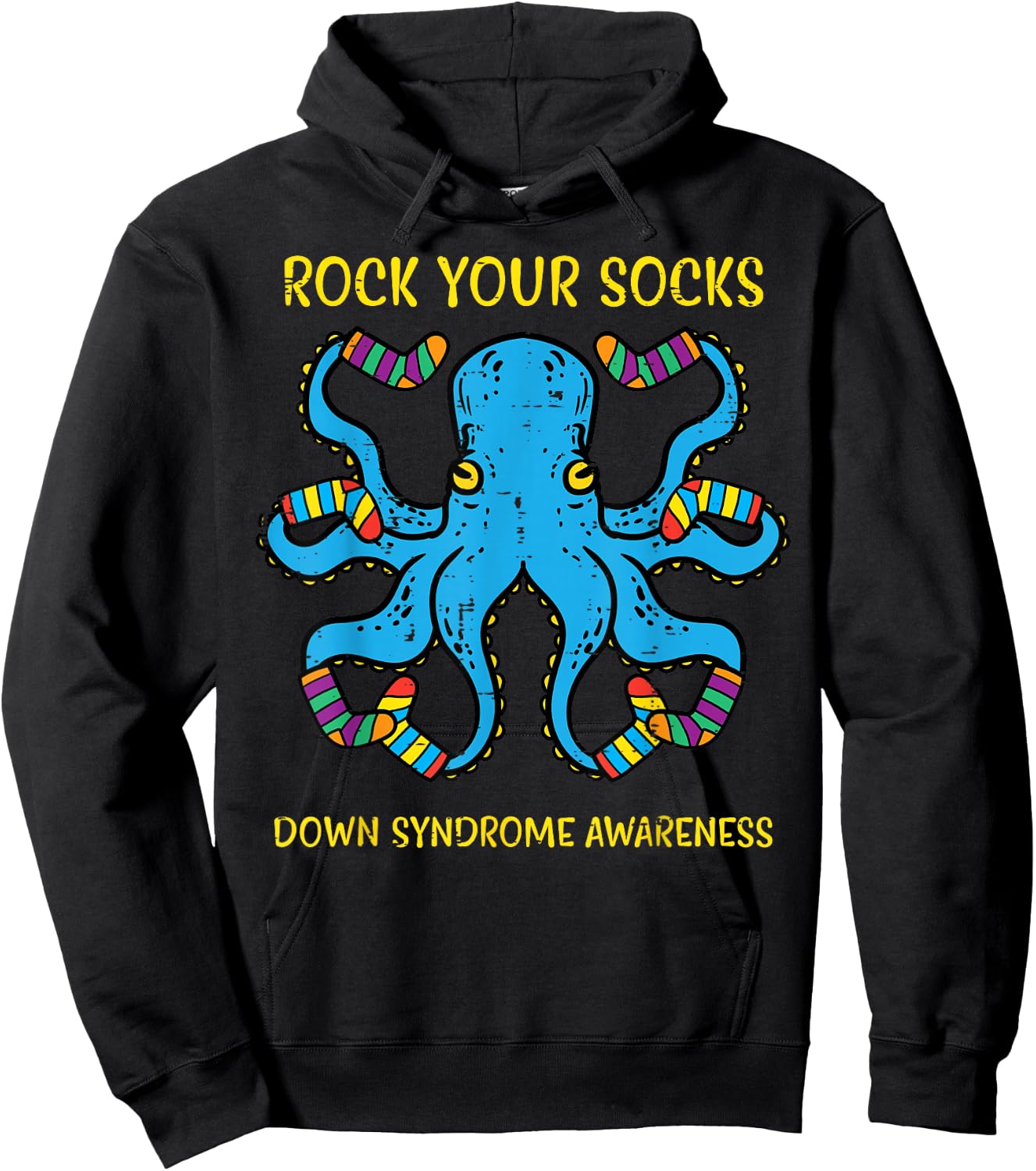 Down Syndrome Awareness Octopus Rock Your Sock Men Women Kid Hoodie - Hoodie | Black