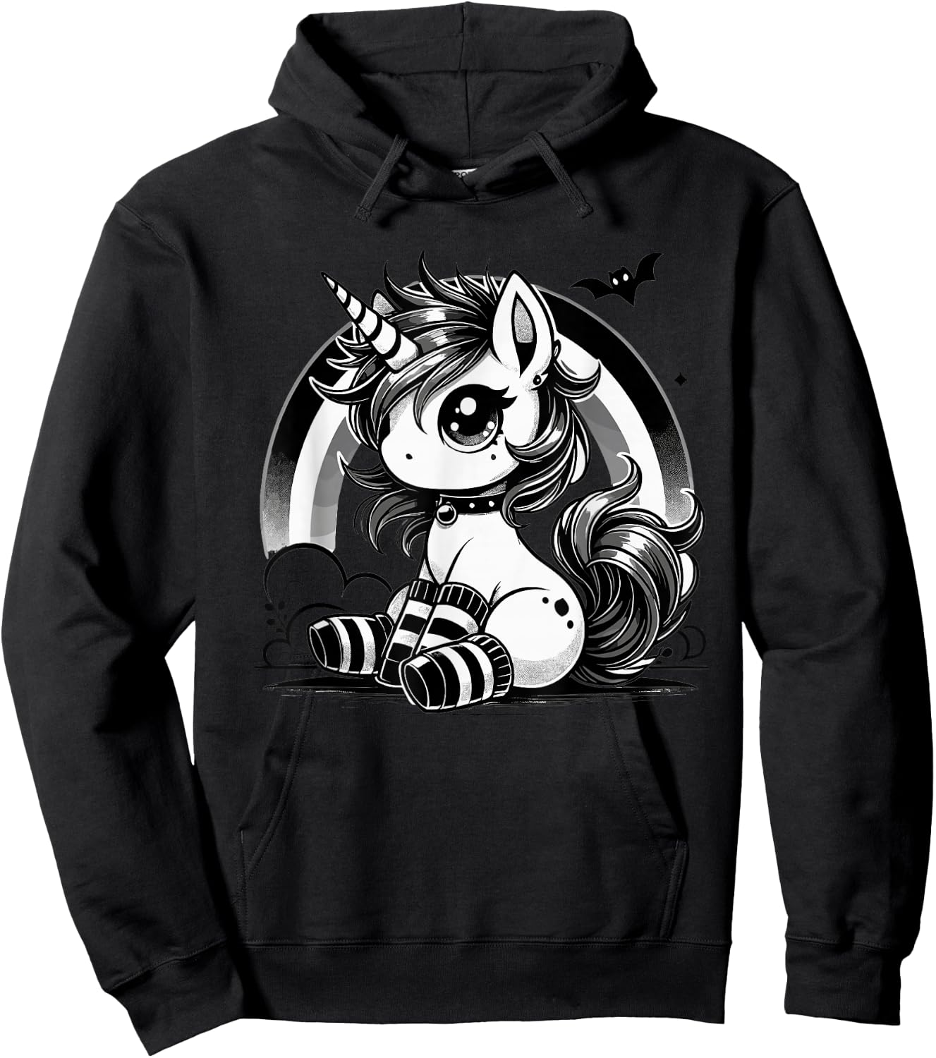 Gothic Unicorn Goth Girl Emo Punk Cute Kawaii Pastel Goth Hoodie - Hoodie | Black