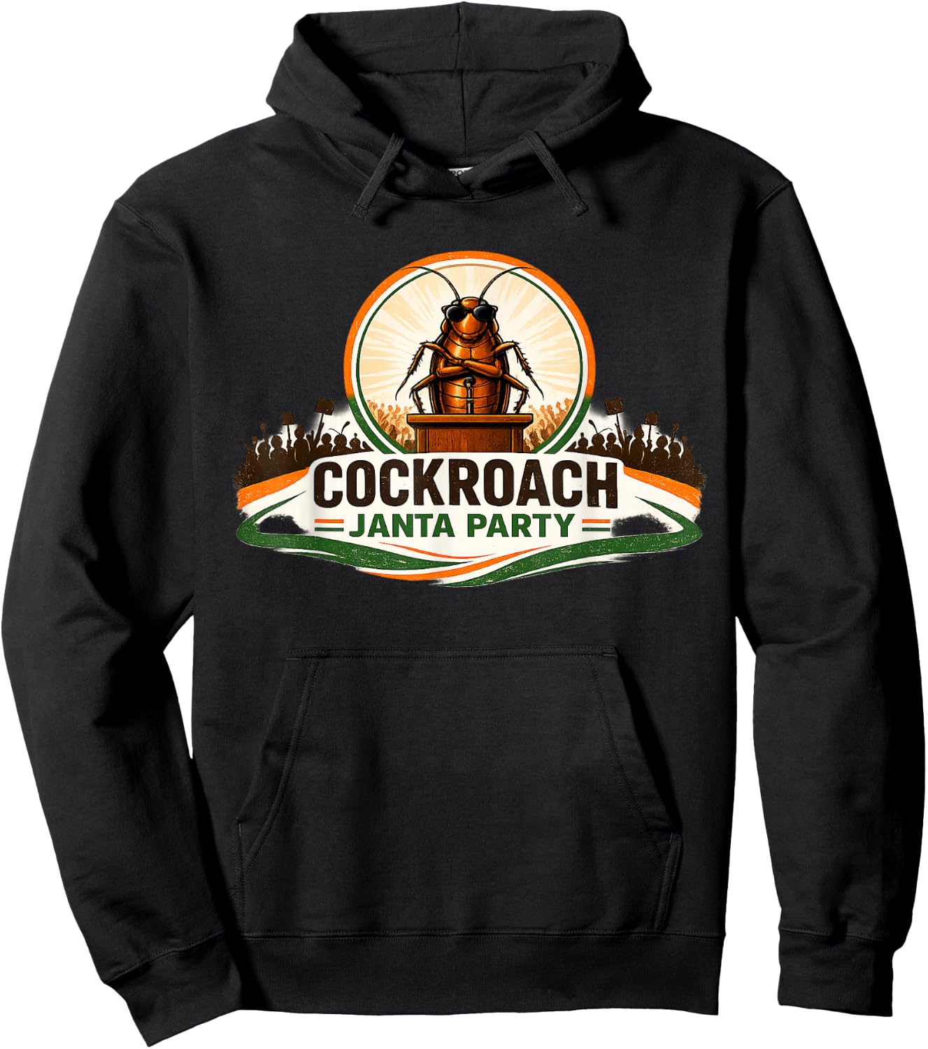 Cockroach Janta Party Funny Political Meme Hoodie - Hoodie | Black