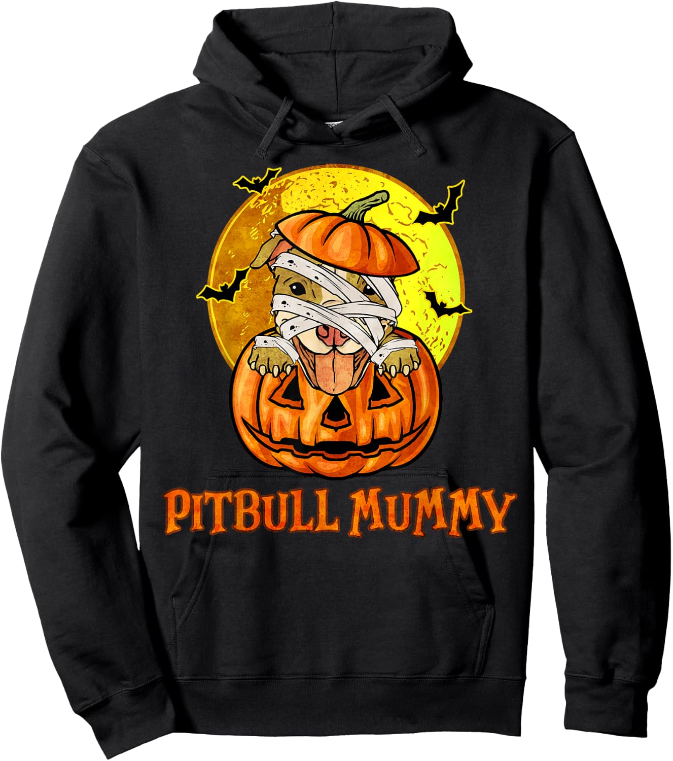 Pitbull Mummy Halloween Costume for Pitbull Mom Pit bull Hoodie - Hoodie | Black