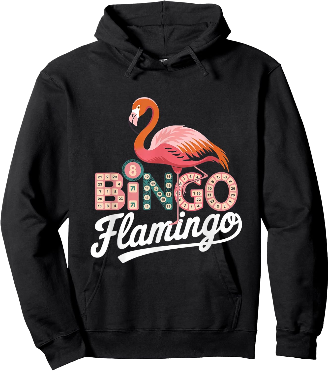 Bingo Player - Funny Bingo Flamingo Hoodie - Hoodie | Black