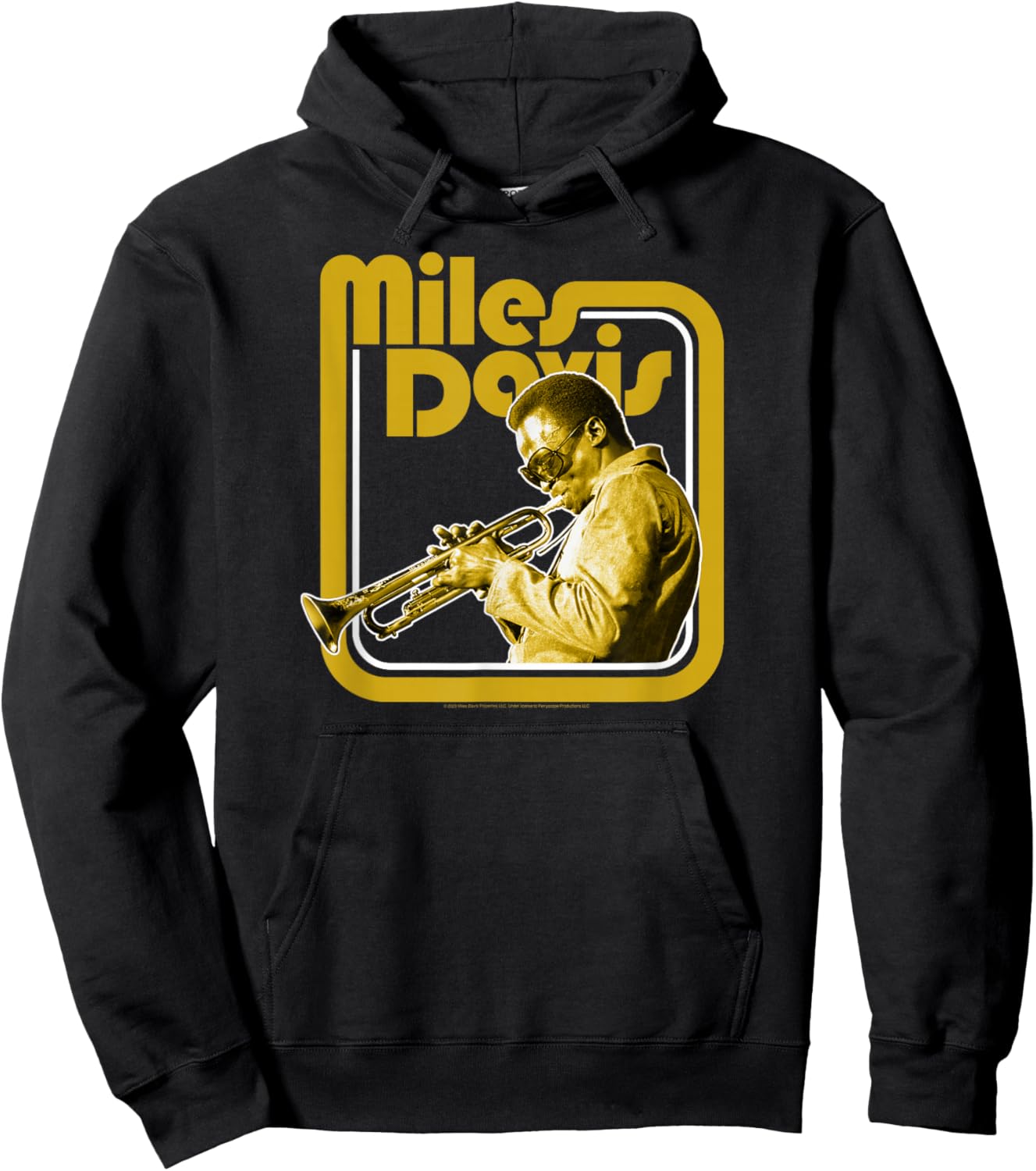 Miles Davis Retro Goldene Trompete Hoodie - Hoodie | Black